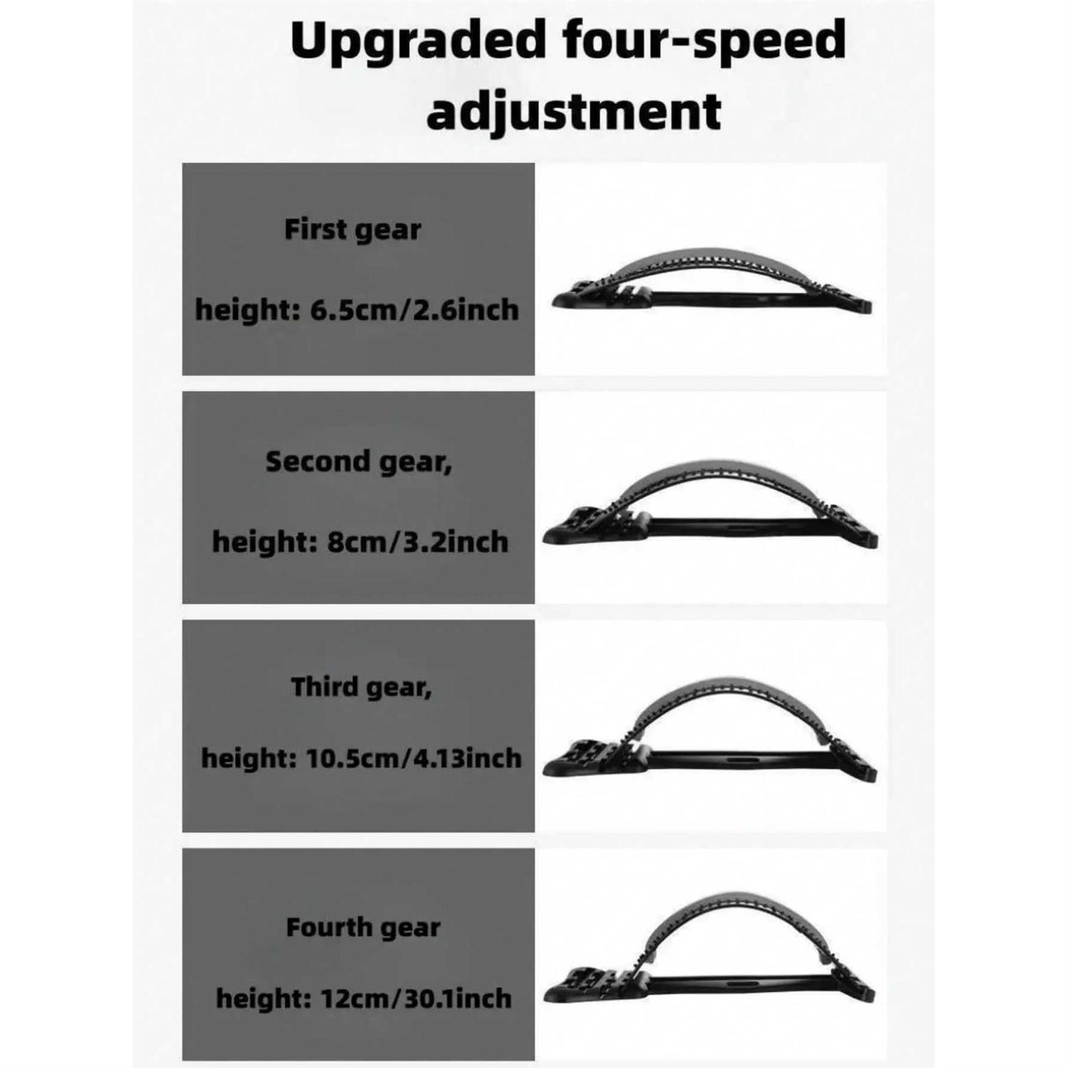2024 New 4 Gear Adjustable Upgraded Yoga Fitness Waist Stretcher Portable Massager, Suitable For Upper & Lower Back Stretcher - Image 3
