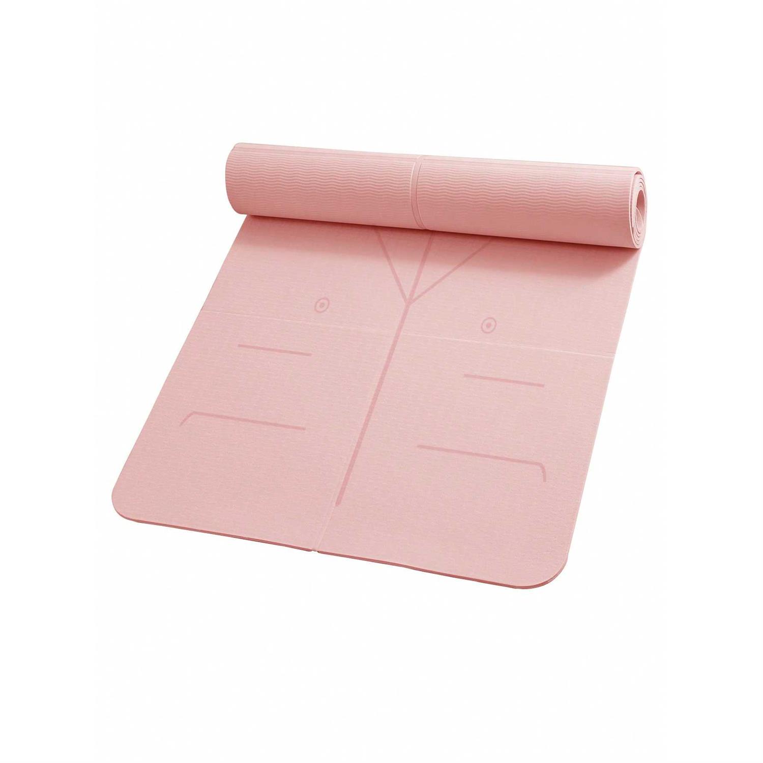 4mm Foldable Yoga Mat TPE Material With Position Line And Exercise Guide Enable Modeling, Easy To Store - Image 4