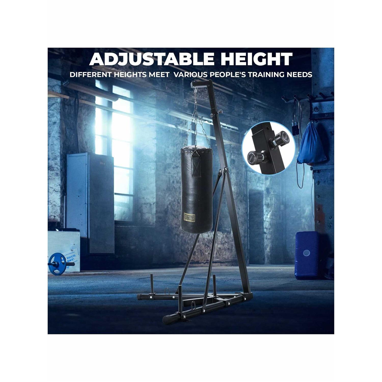 MAMIZO Heavy Bag Stand, Heavy Boxing Punching Bag Stand, Height Adjustable Boxing Training Equipment, Freestanding Steel Sandbag Rack Up To 150lbs For Home Gym Fitness (Without Boxing Bag) - Image 4