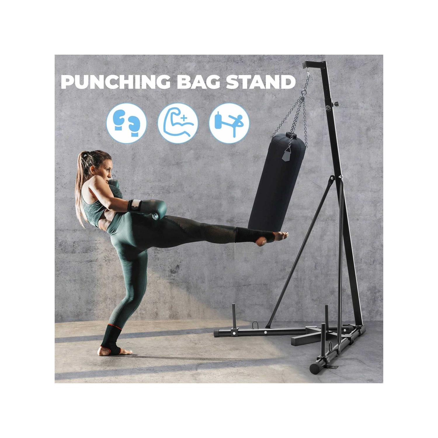 MAMIZO Heavy Bag Stand, Heavy Boxing Punching Bag Stand, Height Adjustable Boxing Training Equipment, Freestanding Steel Sandbag Rack Up To 150lbs For Home Gym Fitness (Without Boxing Bag) - Image 5