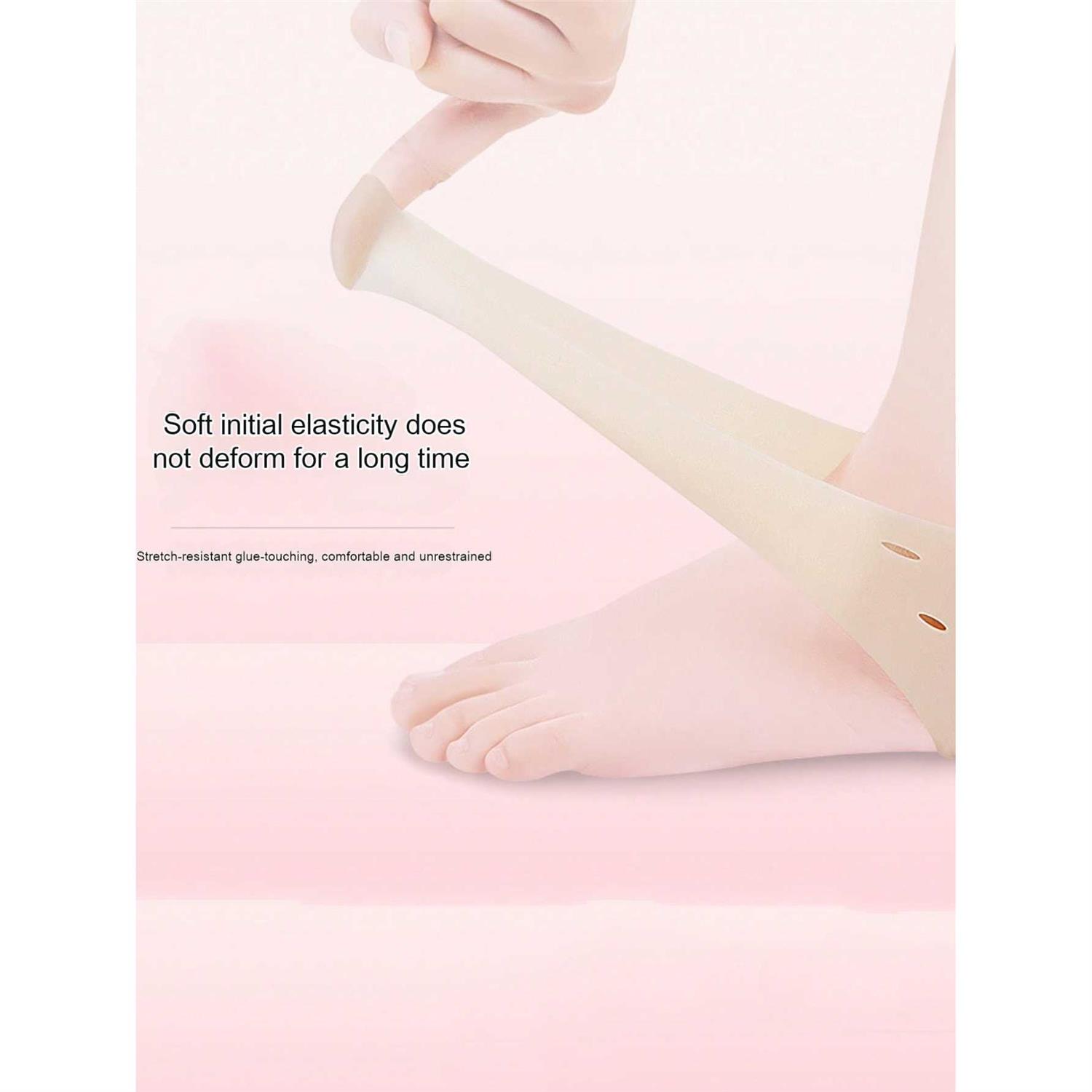 2pcs Silicone Heel Protectors, Elastic Heel Guards With Compression For Men & Women, Moisture Wicking & Deodorizing Ankle Straps, Foot Arch Support Wraps To Prevent Cracking And Injury - Image 8