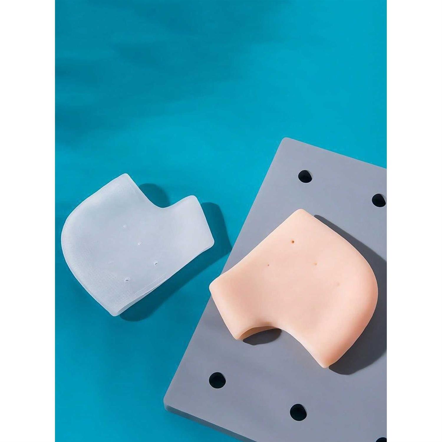 2pcs Silicone Heel Protectors, Elastic Heel Guards With Compression For Men & Women, Moisture Wicking & Deodorizing Ankle Straps, Foot Arch Support Wraps To Prevent Cracking And Injury - Image 9