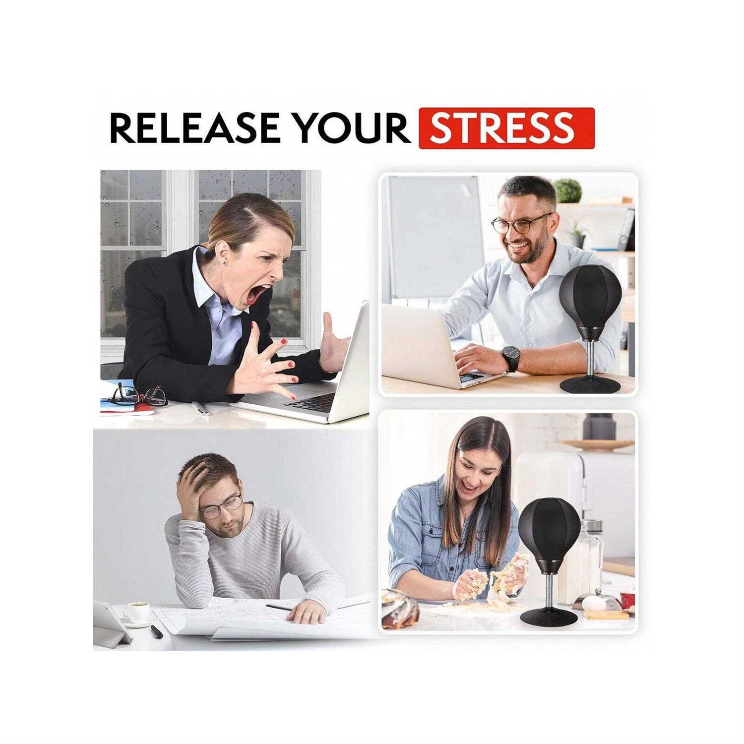 Desktop Punching Bag - Suction To Your Desk, Heavy-Duty Stress Relief Punching Bag, Fun Office White Elephant Gift, Suitable For Boss Or Coworker - Image 4