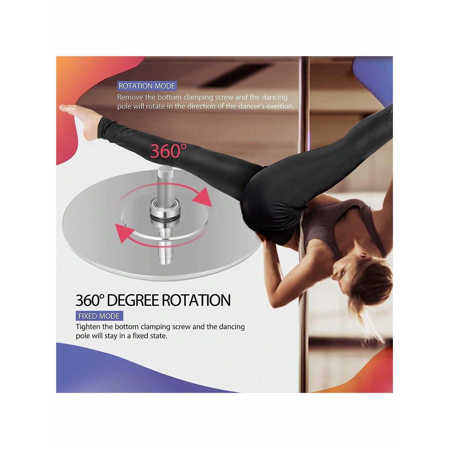 VIVOHOME Professional Spinning Dancing Pole, 45mm Portable Dance Pole For Home Fitness - Image 4