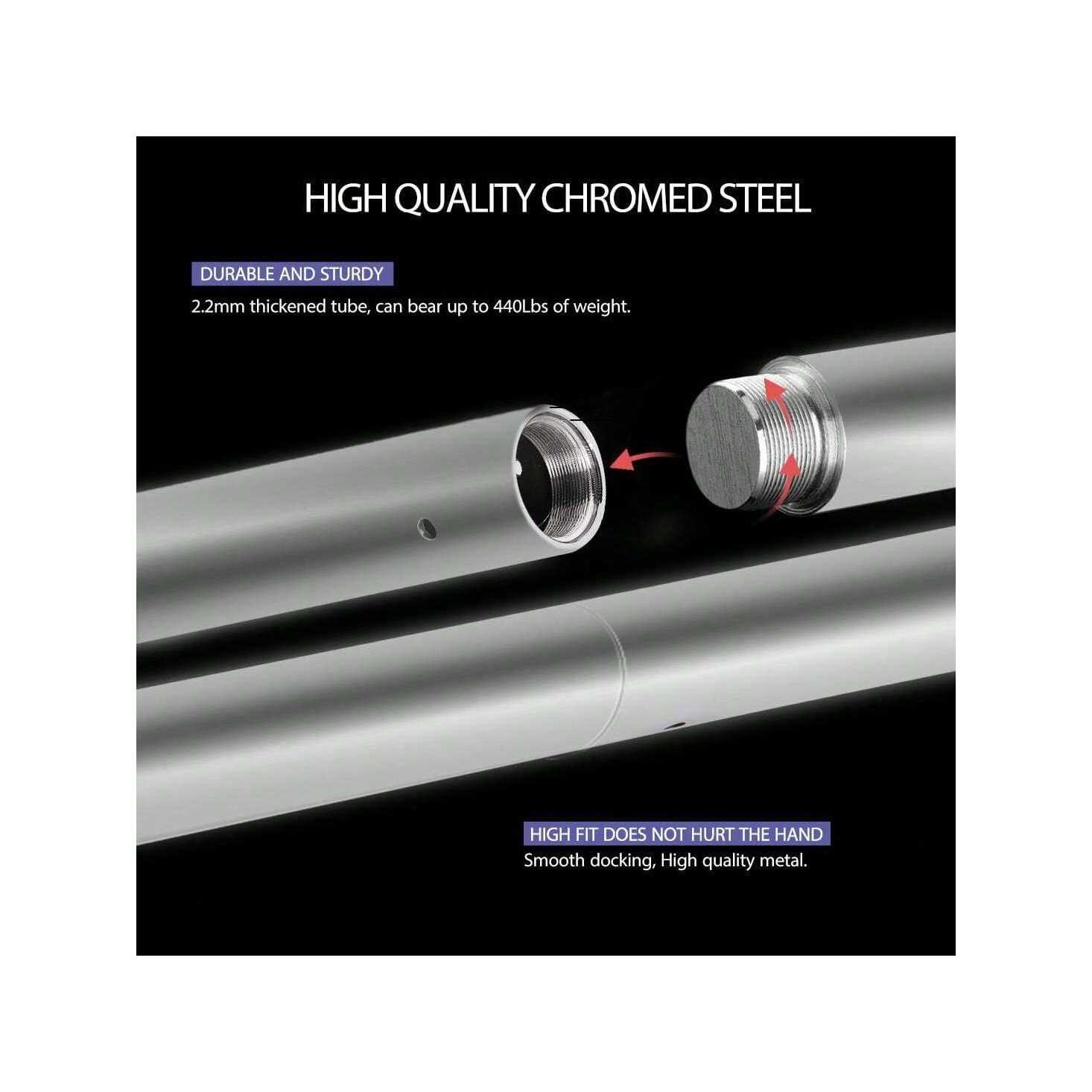 VIVOHOME Professional Spinning Dancing Pole, 45mm Portable Dance Pole For Home Fitness - Image 5