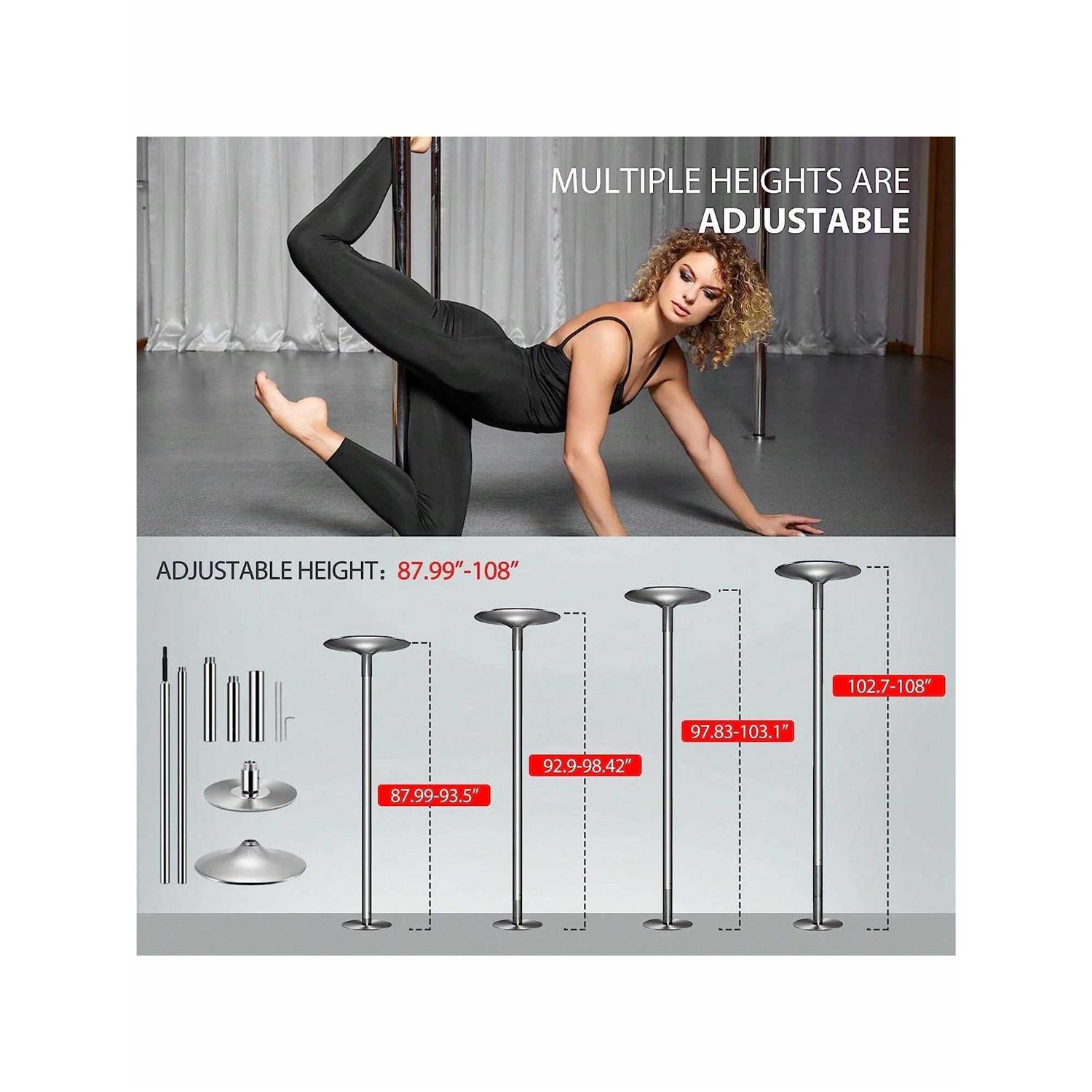 VIVOHOME Professional Spinning Dancing Pole, 45mm Portable Dance Pole For Home Fitness - Image 6