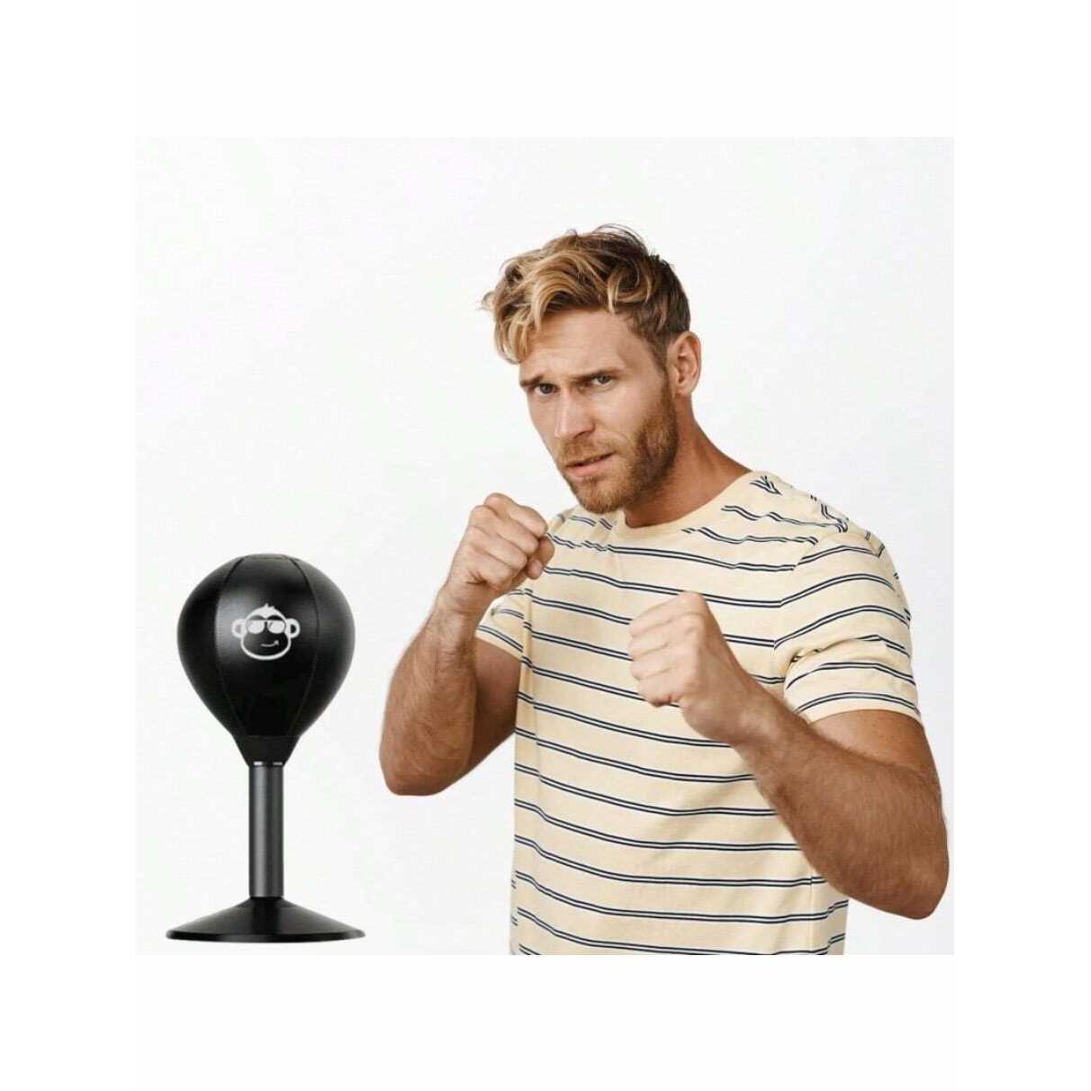 Desktop Stress Relieving Punching Ball With Suction Cup And Air Pump, Fun And Decompression Speed Ball, Suitable For Office, Home Exercise, Stress Release - Image 3