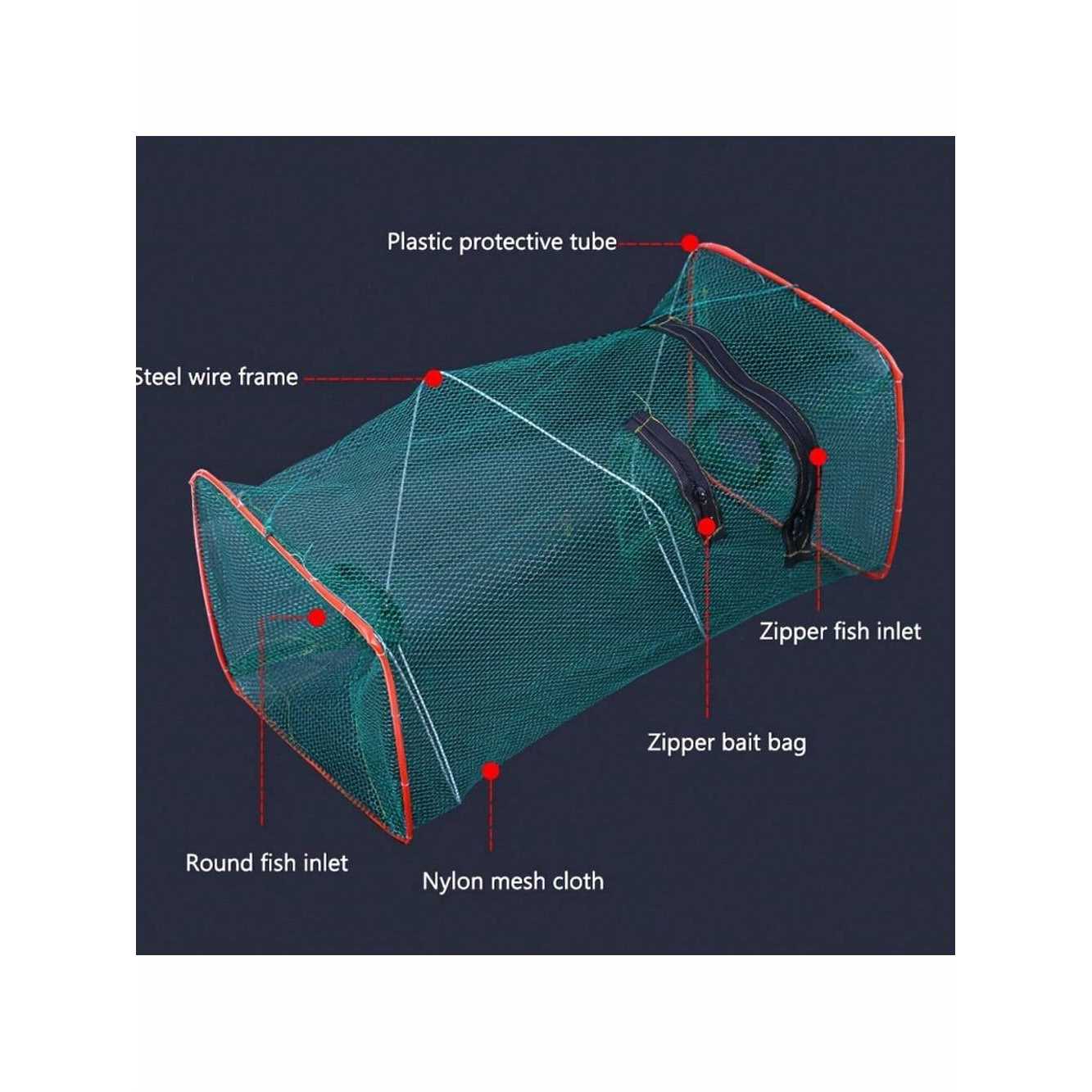 1pc Outdoor Fishing Trap, Crab Cage, Lobster Catching Net, Foldable Cast Net Fish Cage Outdoor Net - Image 6