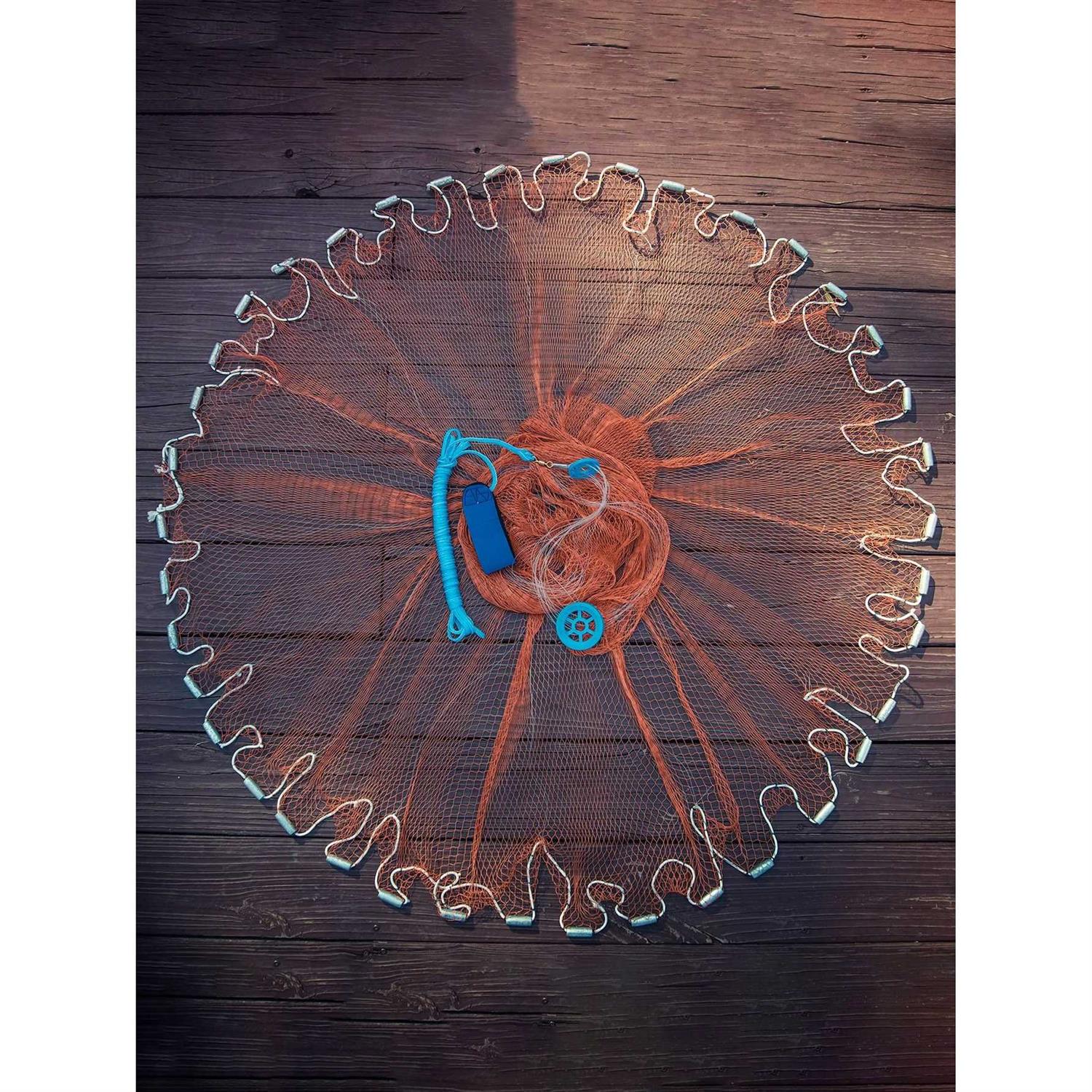 1pc Casting Net Throwing Fishing Cast Net with Heavy Duty Zinc Sinker Weights for Bait Trap Fish Tire Line Mesh Throw Casting Net 4-6ft Radius/7.8-11.6ft Diameter - Image 9