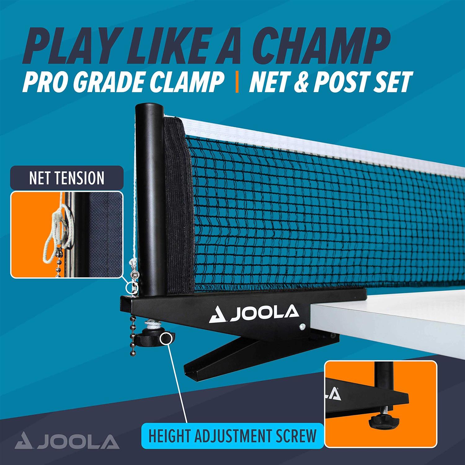 JOOLA Premium Inside Table Tennis Net and Post Set Portable and Easy Setup 72 Regulation Size Ping Pong Spring Clamp Net - Image 3