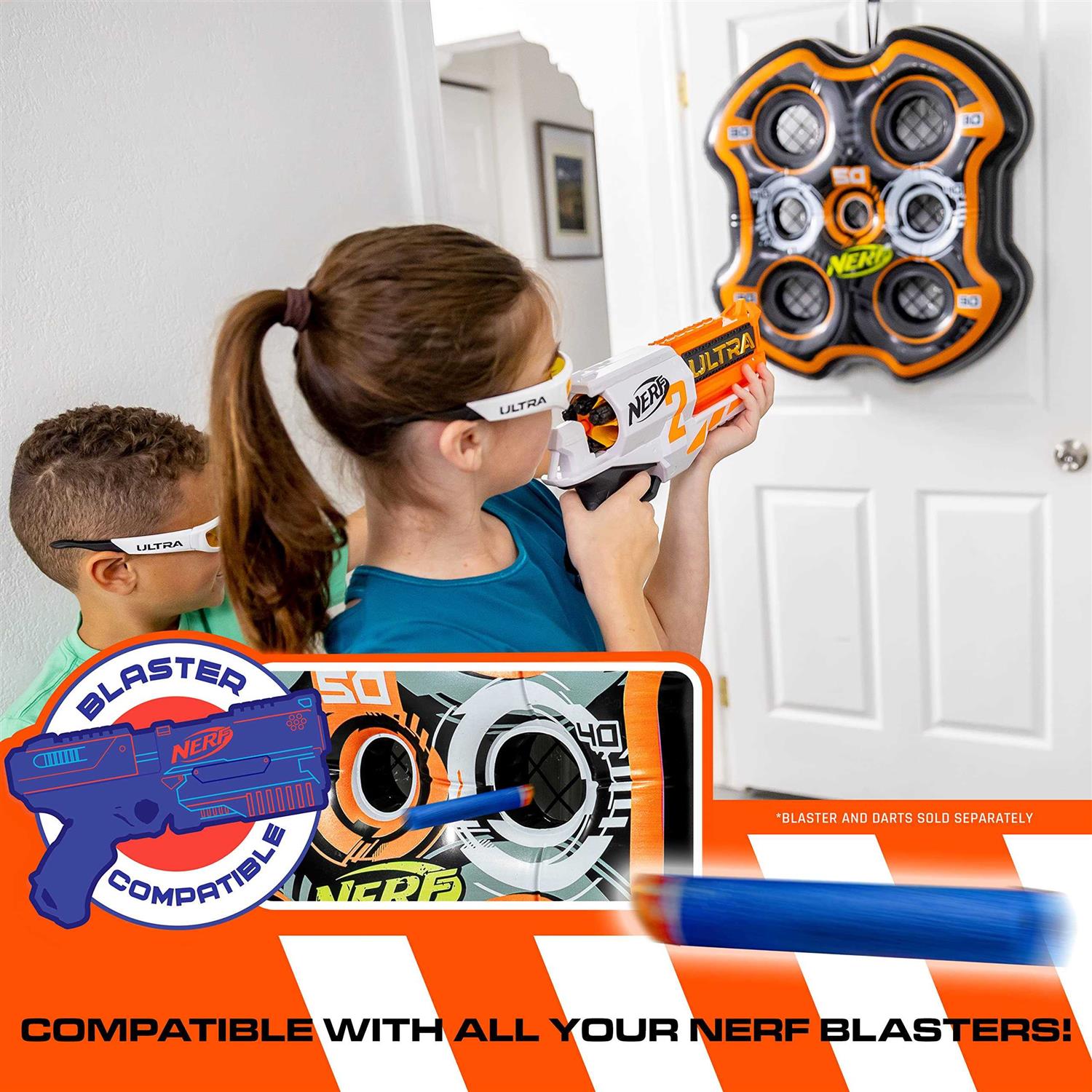 NERF Fling -N-Score Over the Door Shooting Target for Kids - Image 3