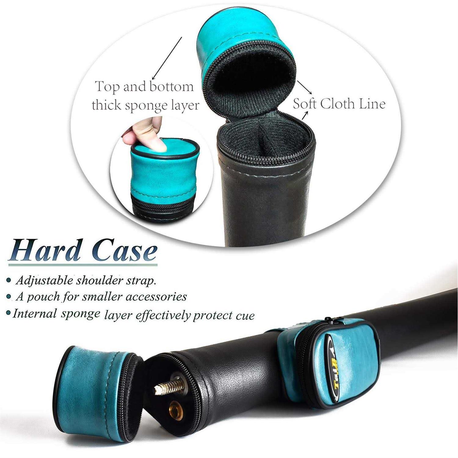 Tai ba cues 2-Piece Pool cue Stick Hard Case 13mm Tip - Image 4