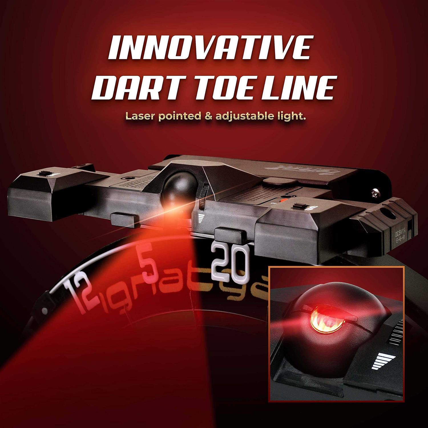 IgnatGames Laser Toe Line Marker 2 in 1 Adjustable Laser Throw Line and LED Lights for Bristle or Electronic Dart Board - Image 5