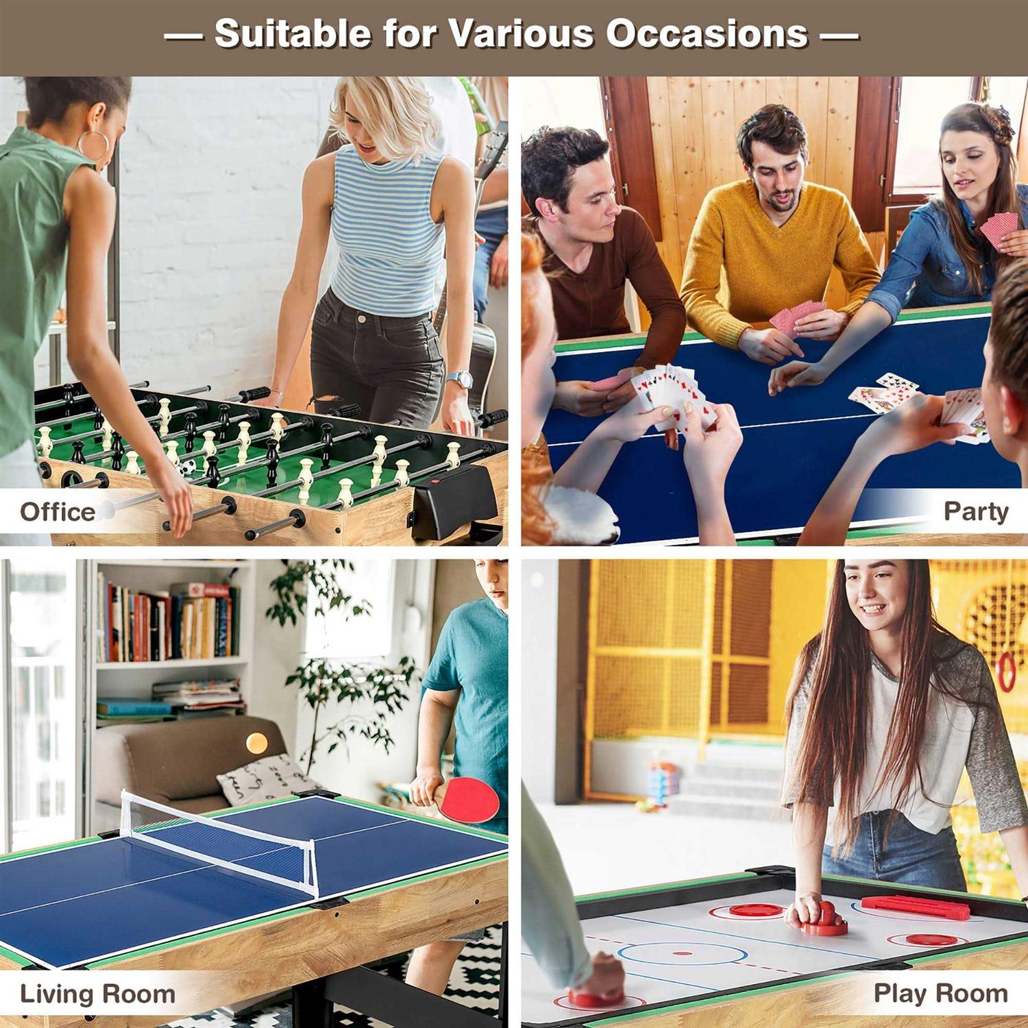 Costway 10-in-1 Combo Game Table Set - Image 4