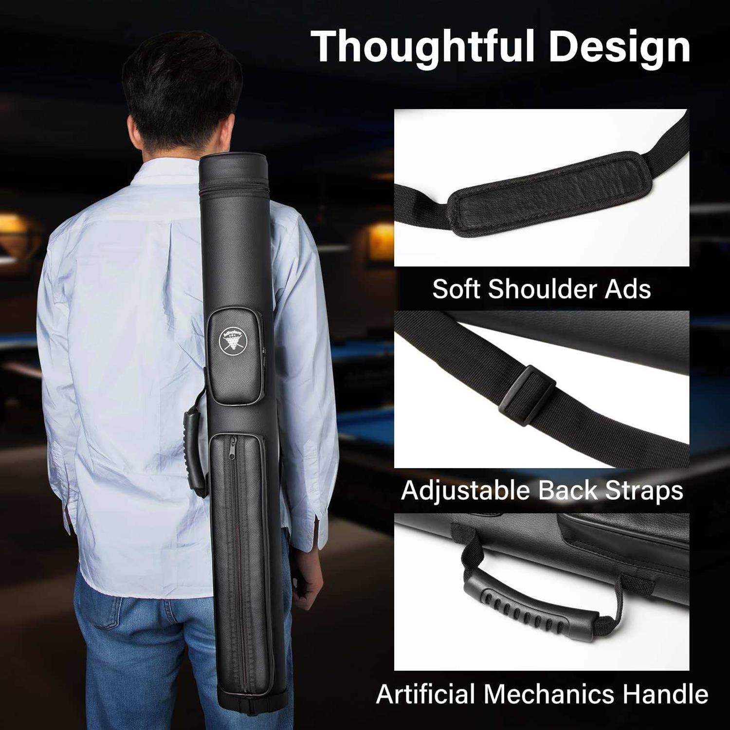 Adhafera Pool Cue Case 2 X 2 Hard Snooker Cue Case - Image 4