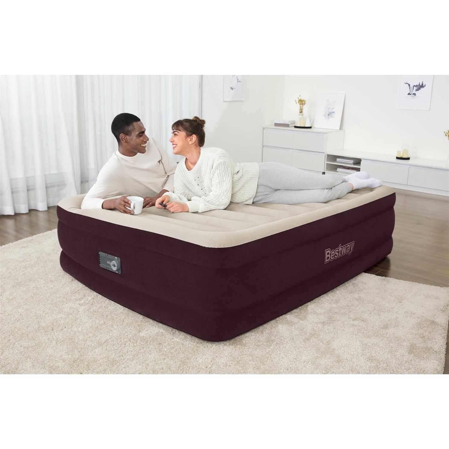 Bestway Maroon 20 Queen Air Mattress with Built in Pump - Image 4