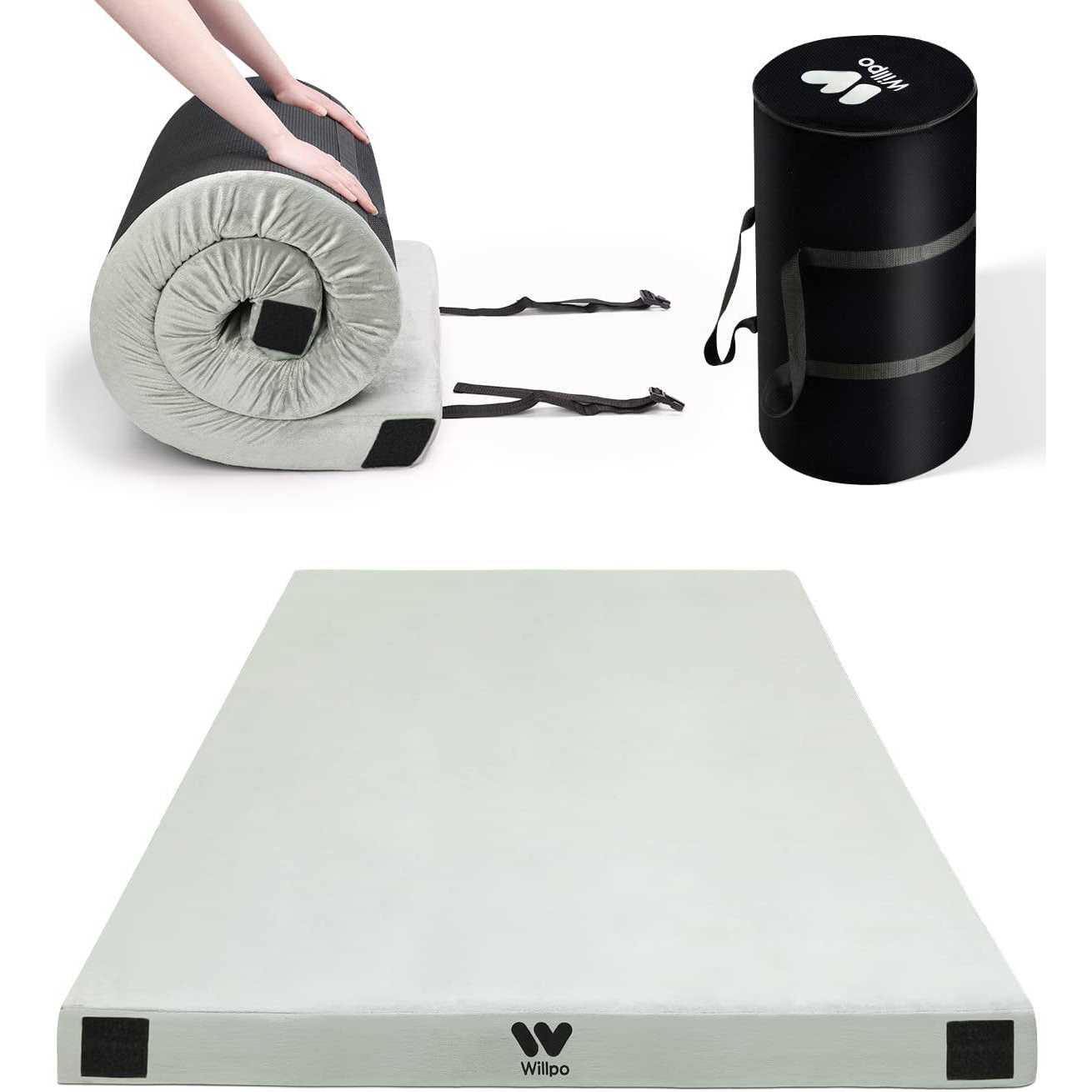 Willpo Certipur-us Memory Foam Camping Mattress Portable Sleeping Pad Floor Guest Bed Lightweight Outdoor - Image 4