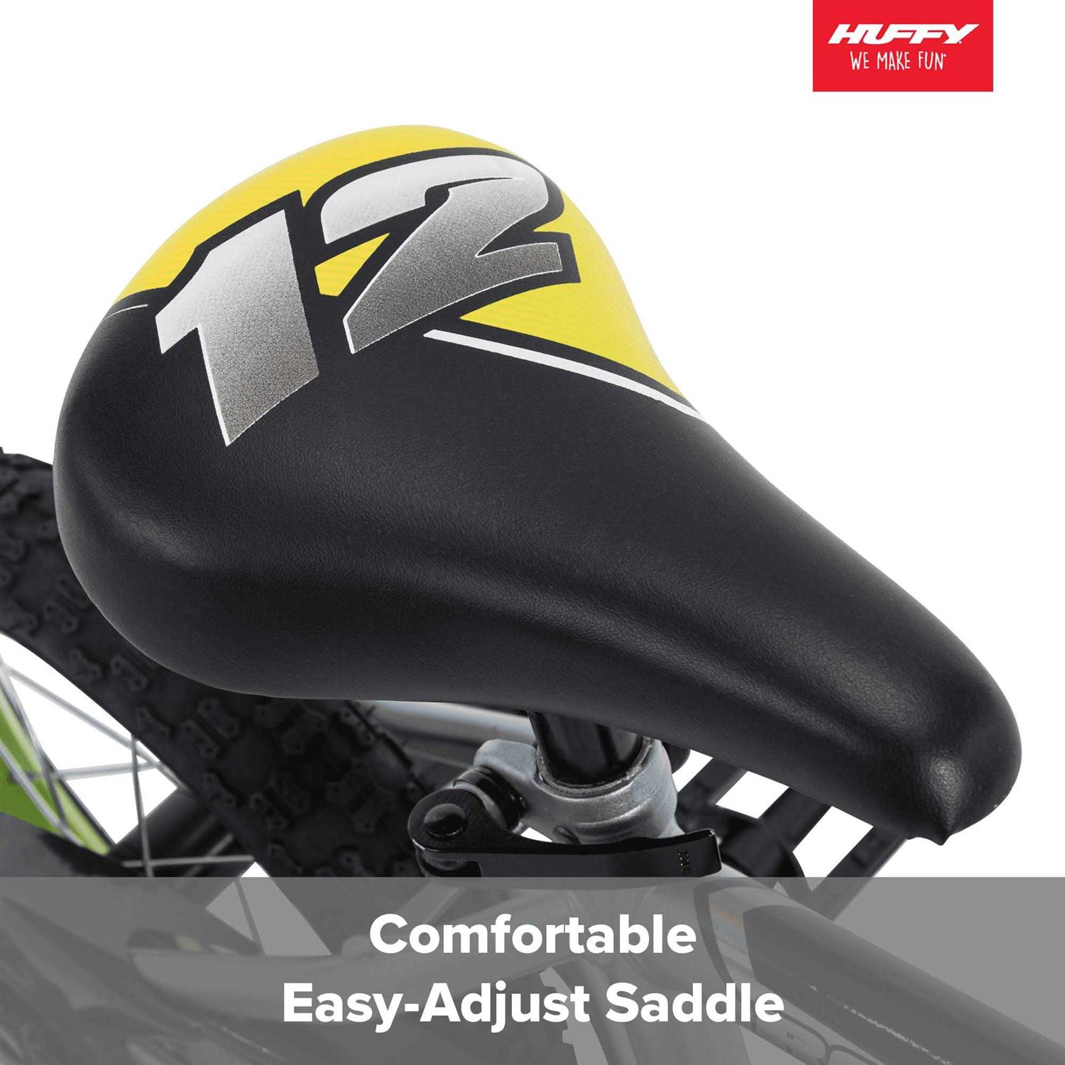 Huffy 12 in. Rock It Boy Kids Bike, Silver Matte and Lime - Image 2