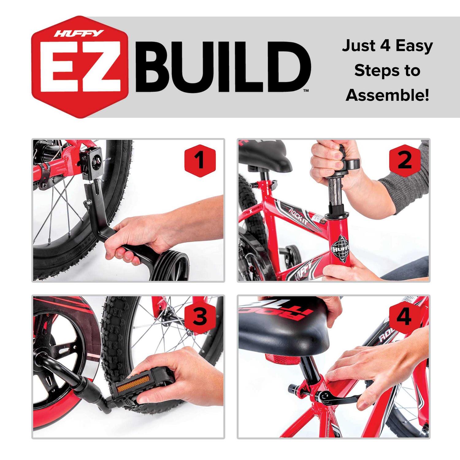 Huffy 12 in. Rock It Boy Kids Bike, Silver Matte and Lime - Image 5