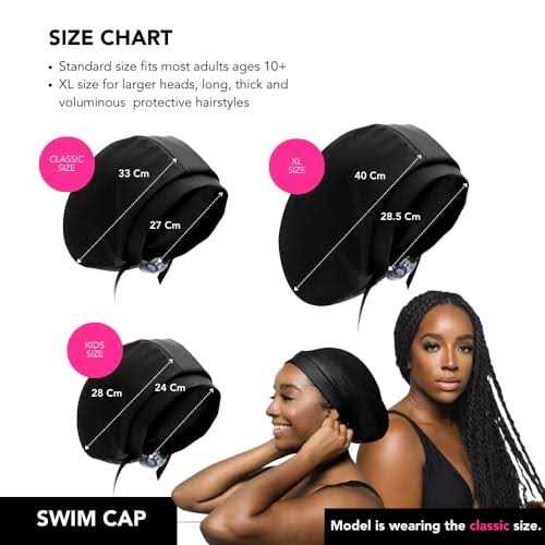 Hairbrella Satin-Lined Waterproof Adjustable Swim Cap - Image 3
