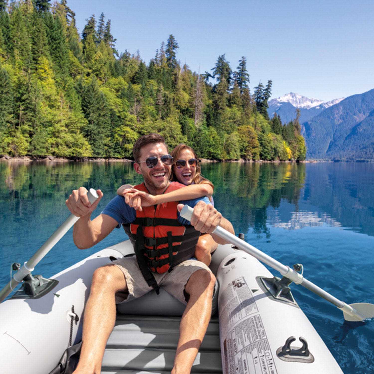 Intex Mariner 3 Person Boat Set with Canopy - Image 4