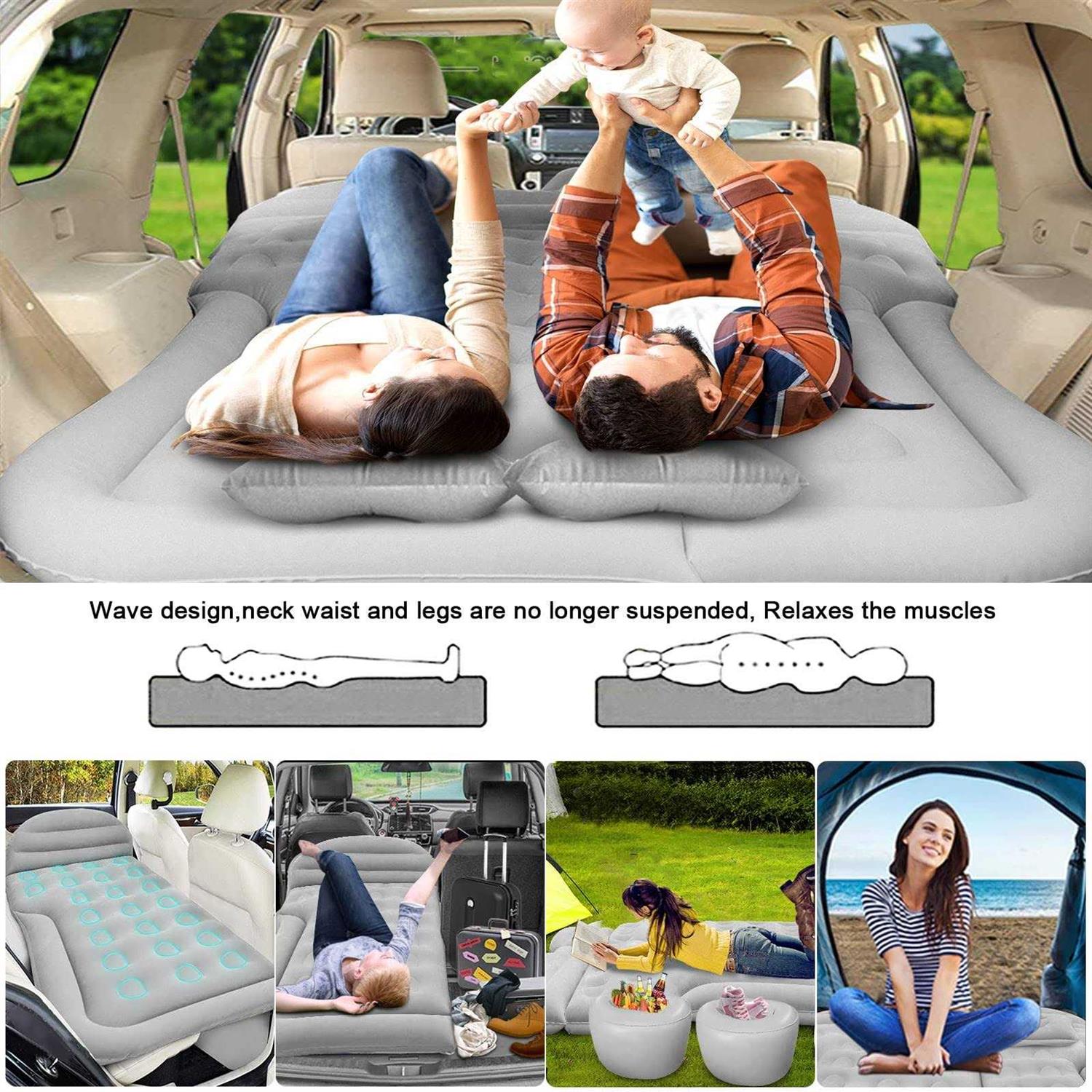 ISWEES s For Camping with Electric Pump and 2 Pillows - Image 2