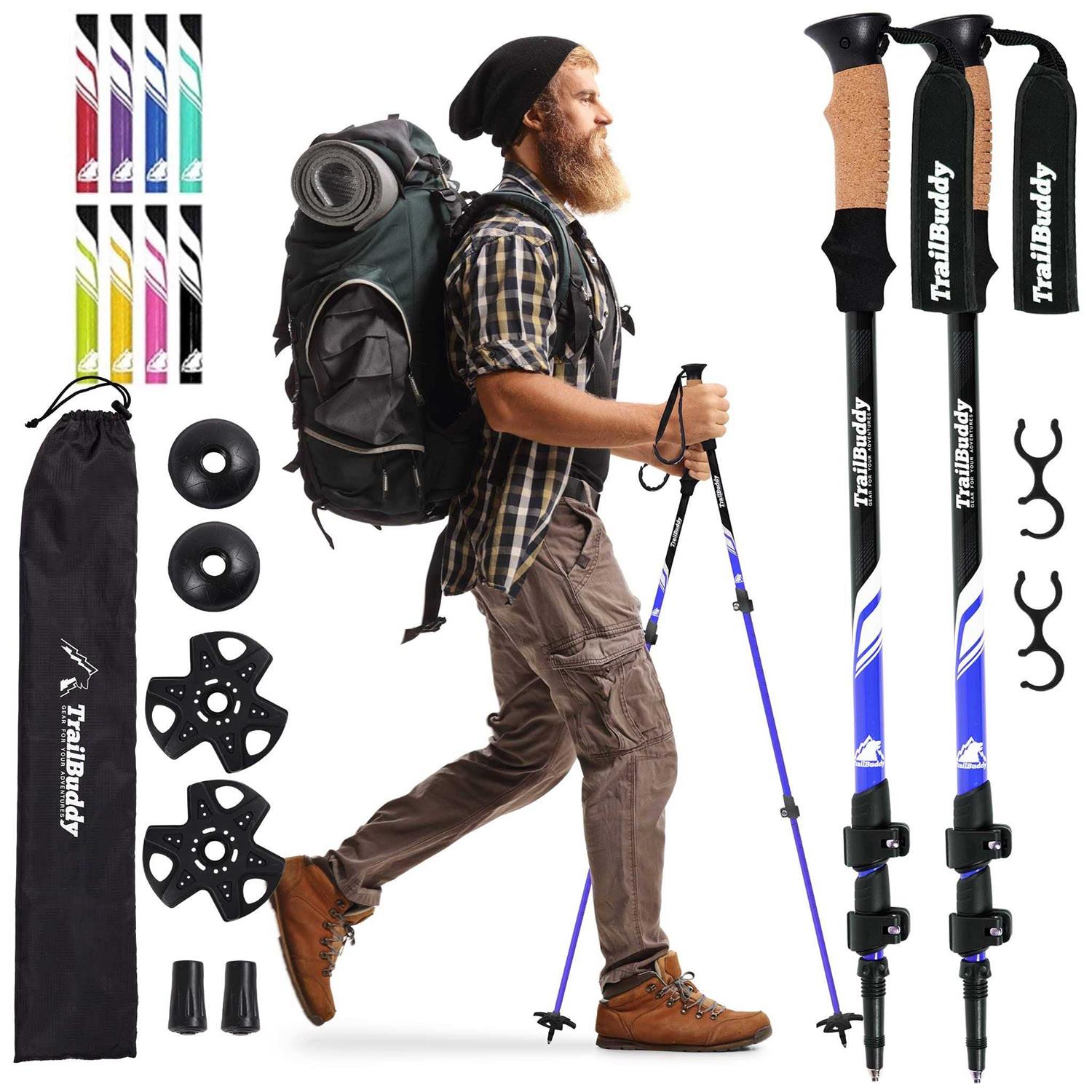 TrailBuddy Lightweight Trekking Poles Hiking