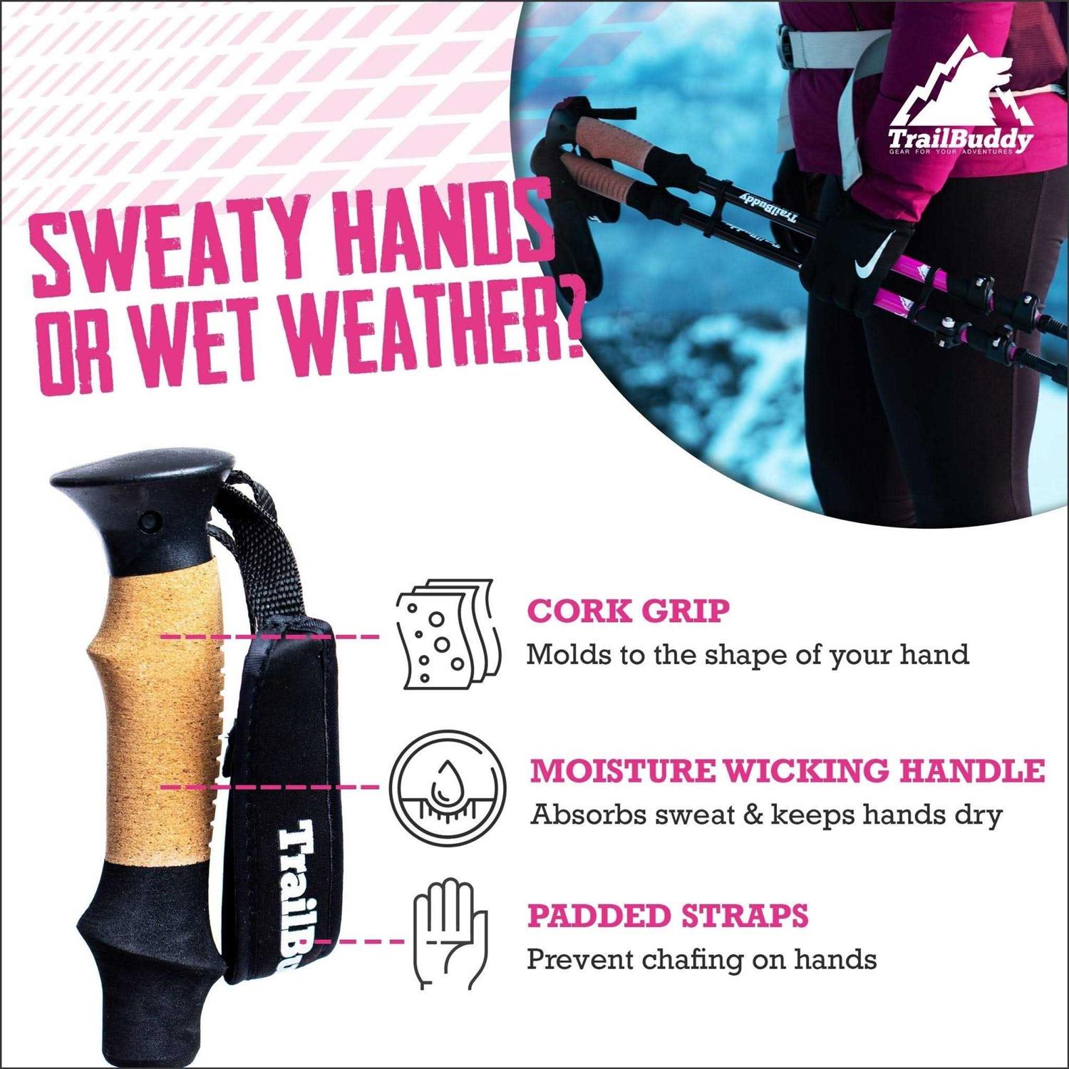 TrailBuddy Lightweight Trekking Poles Hiking - Image 2