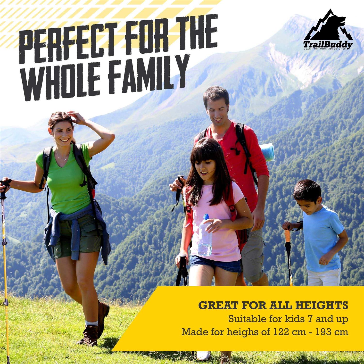 TrailBuddy Lightweight Trekking Poles Hiking - Image 4