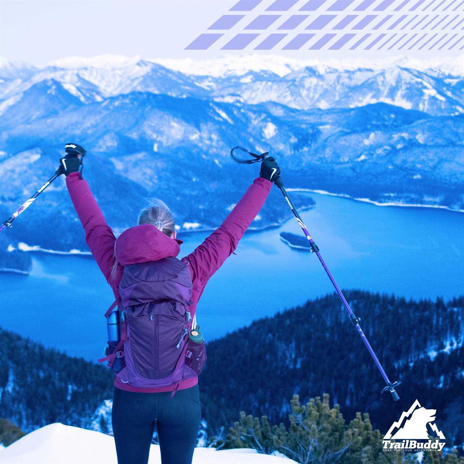 TrailBuddy Lightweight Trekking Poles Hiking - Image 5