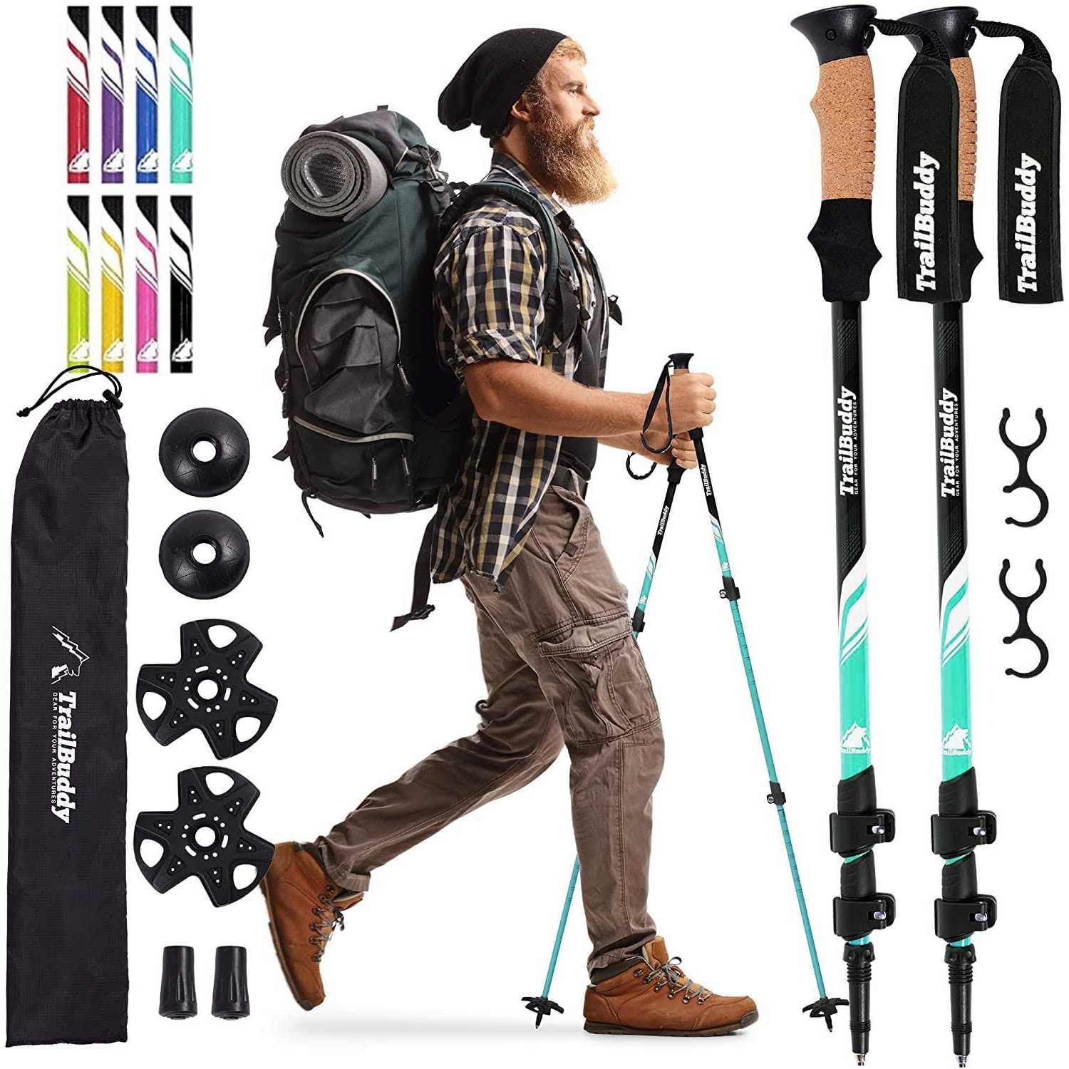 TrailBuddy Lightweight Trekking Poles Hiking