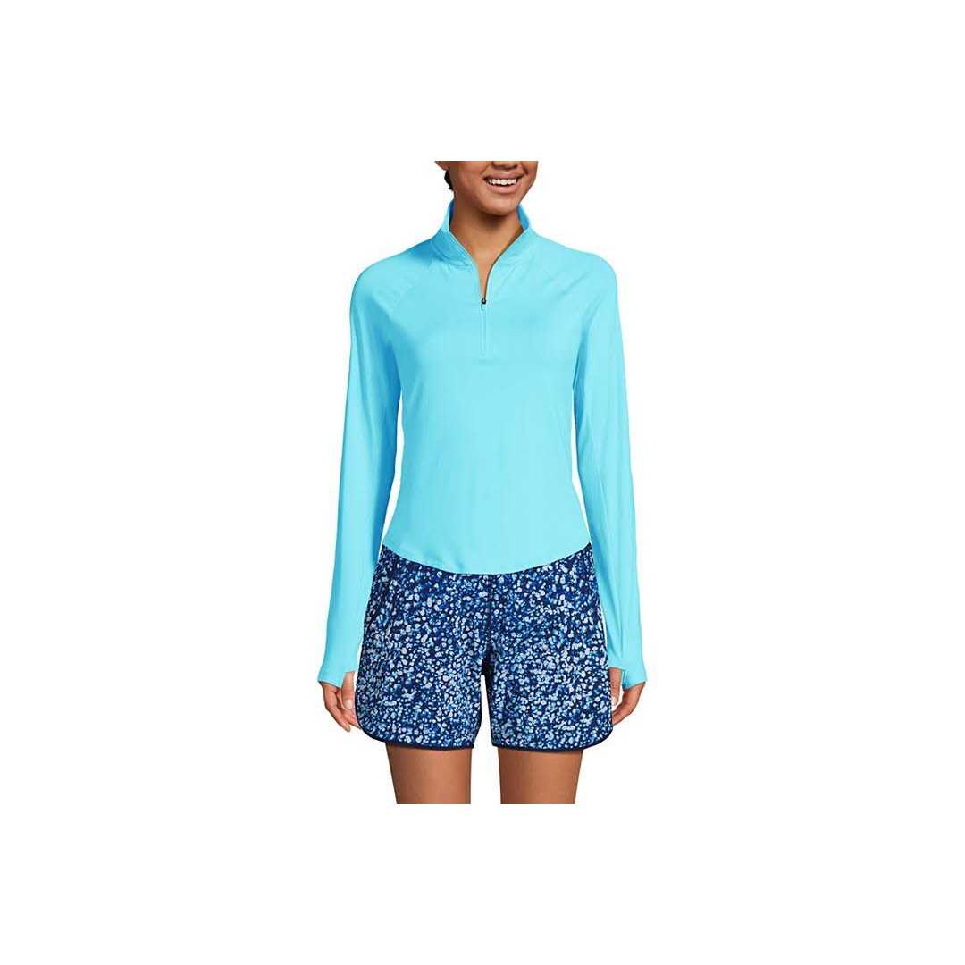 Women's Lands' End Long Sleeve Rash Guard Cover-up UPF 50 - Image 3
