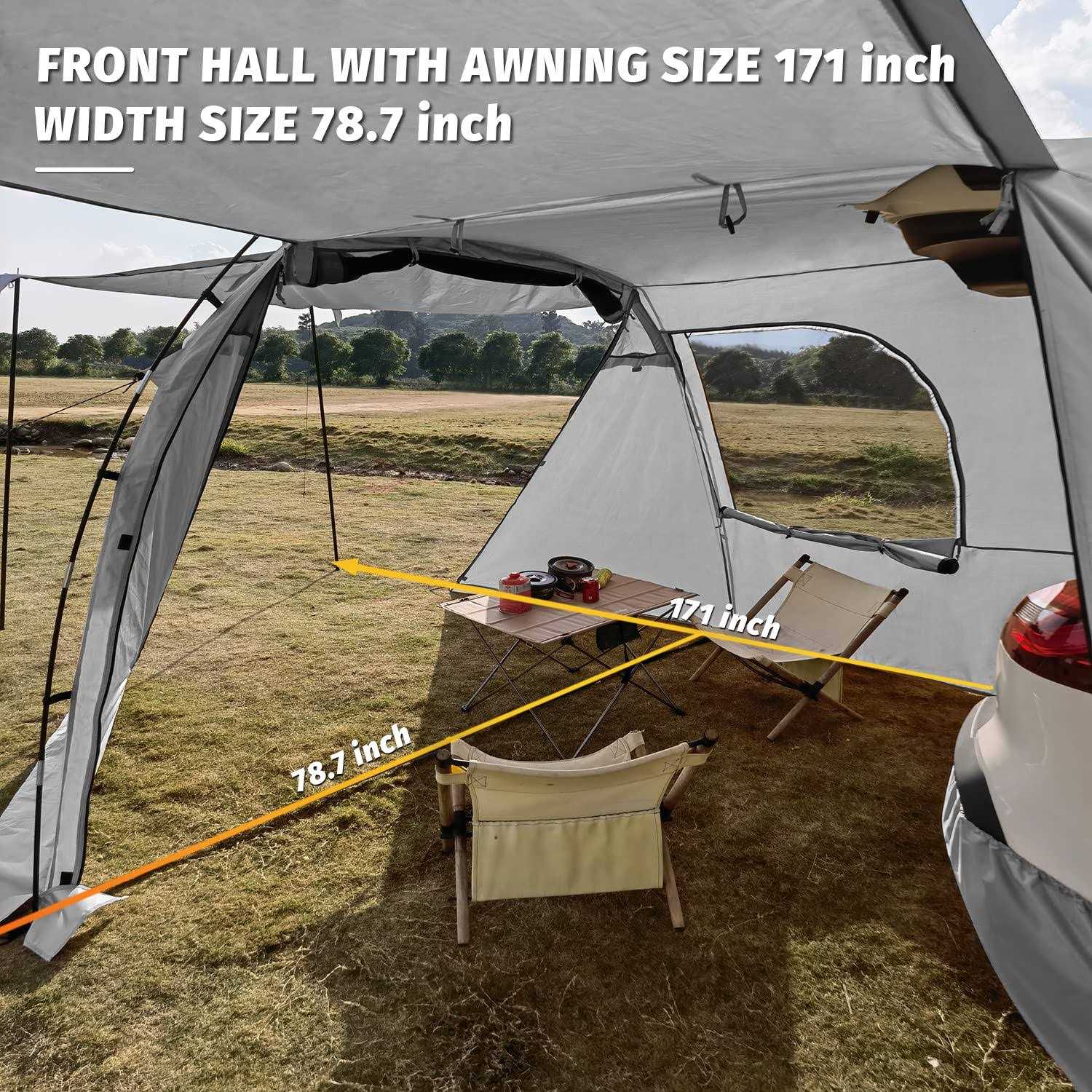 Kampkeeper SUV Car Tent Tailgate Shade Awning Tent for Camping - Image 5