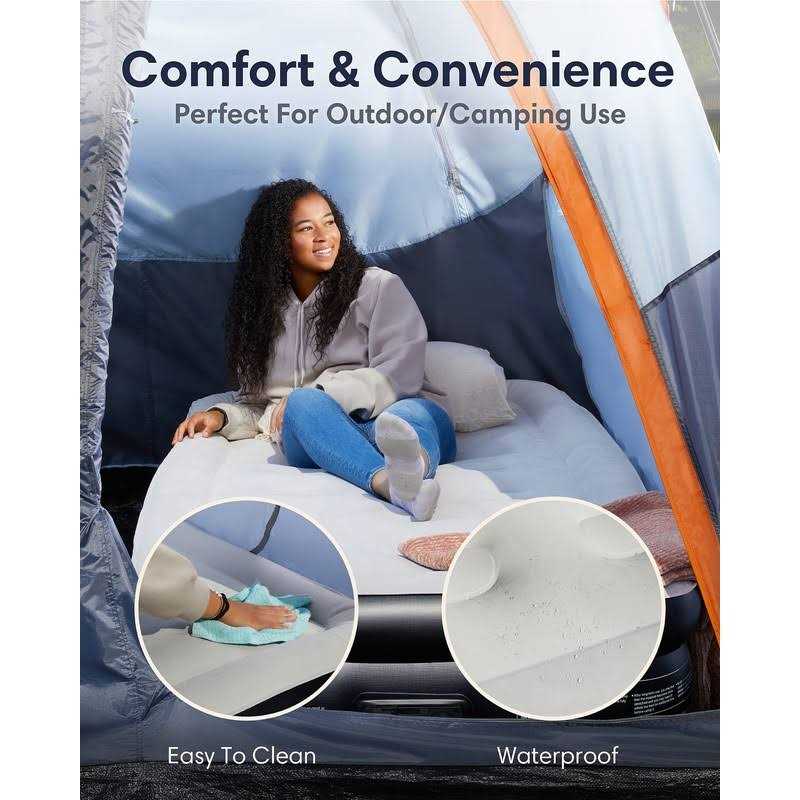Olarhike Inflatable Air Mattress with Built in Pump Elevated Durable Camping,Home&Guests,Fast&Easy Inflation/Deflation Airbed - Image 2