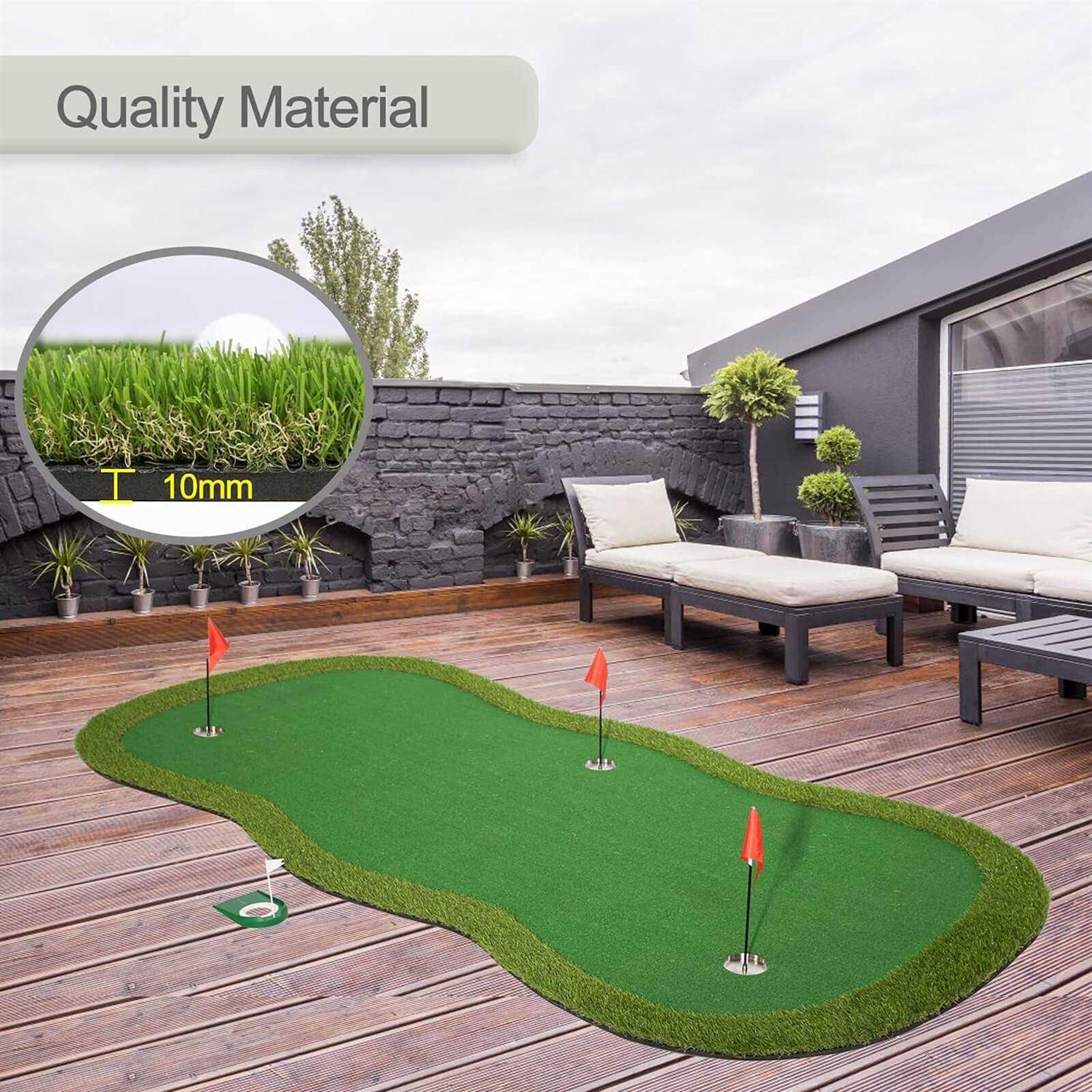 Chriiena Golf Putting Green Practice Putting Green Mat - Image 2