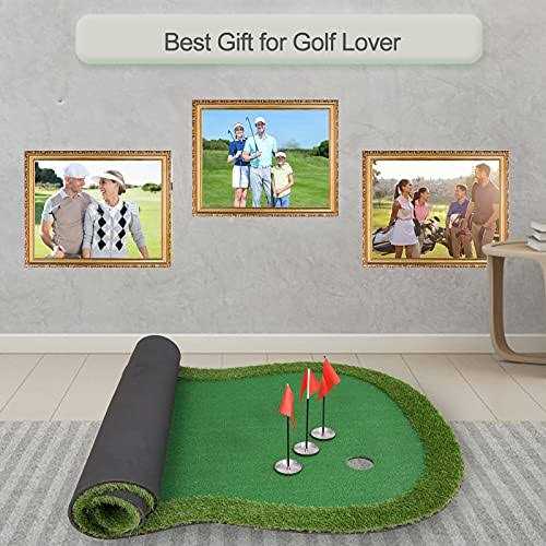 Chriiena Golf Putting Green Practice Putting Green Mat - Image 3