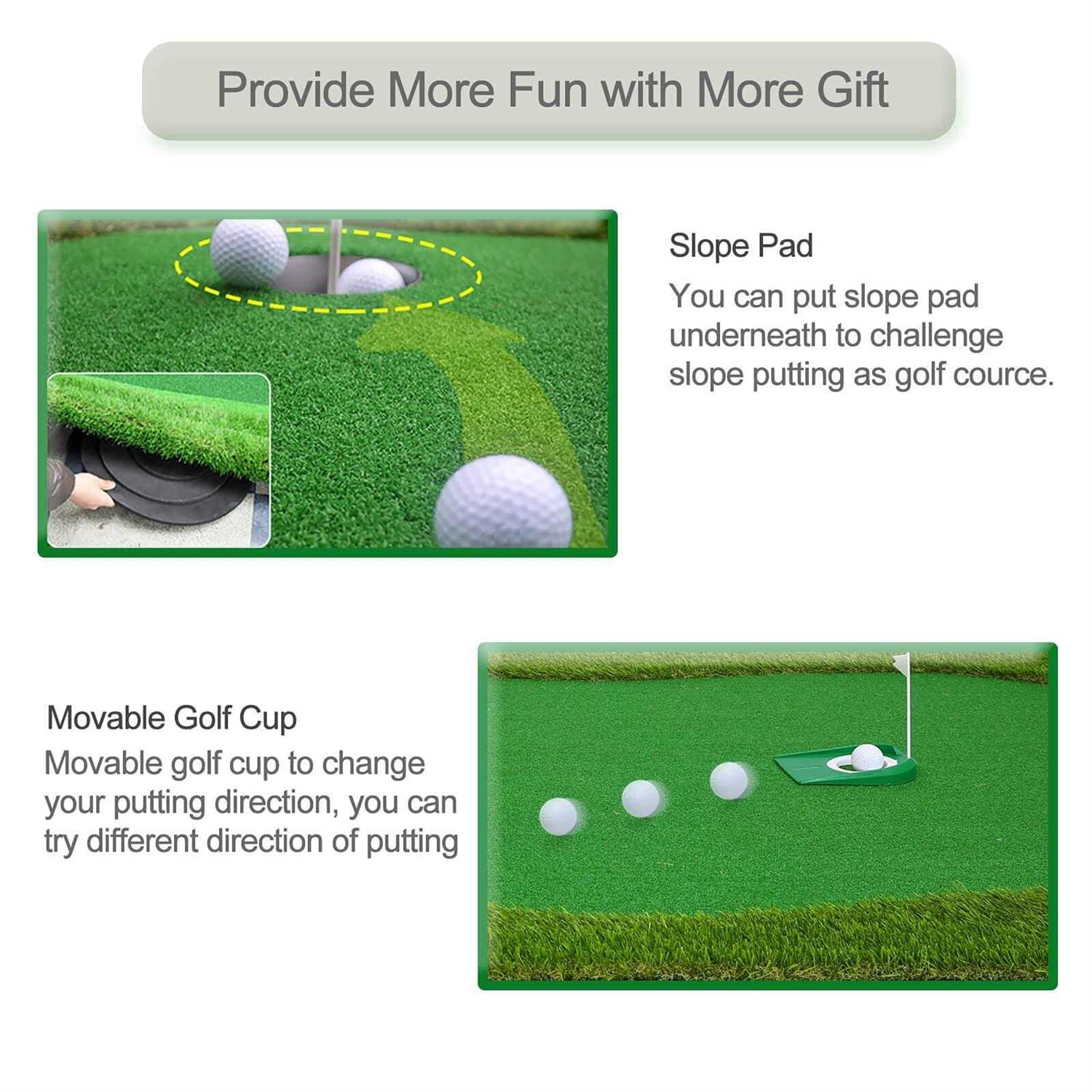 Chriiena Golf Putting Green Practice Putting Green Mat - Image 4