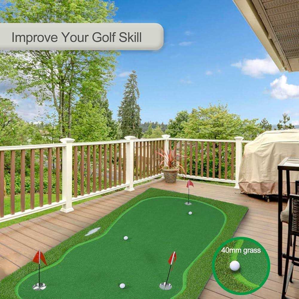 Chriiena Golf Putting Green Practice Putting Green Mat - Image 3