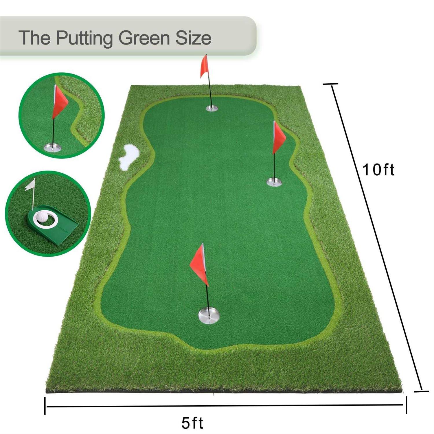 Chriiena Golf Putting Green Practice Putting Green Mat - Image 2