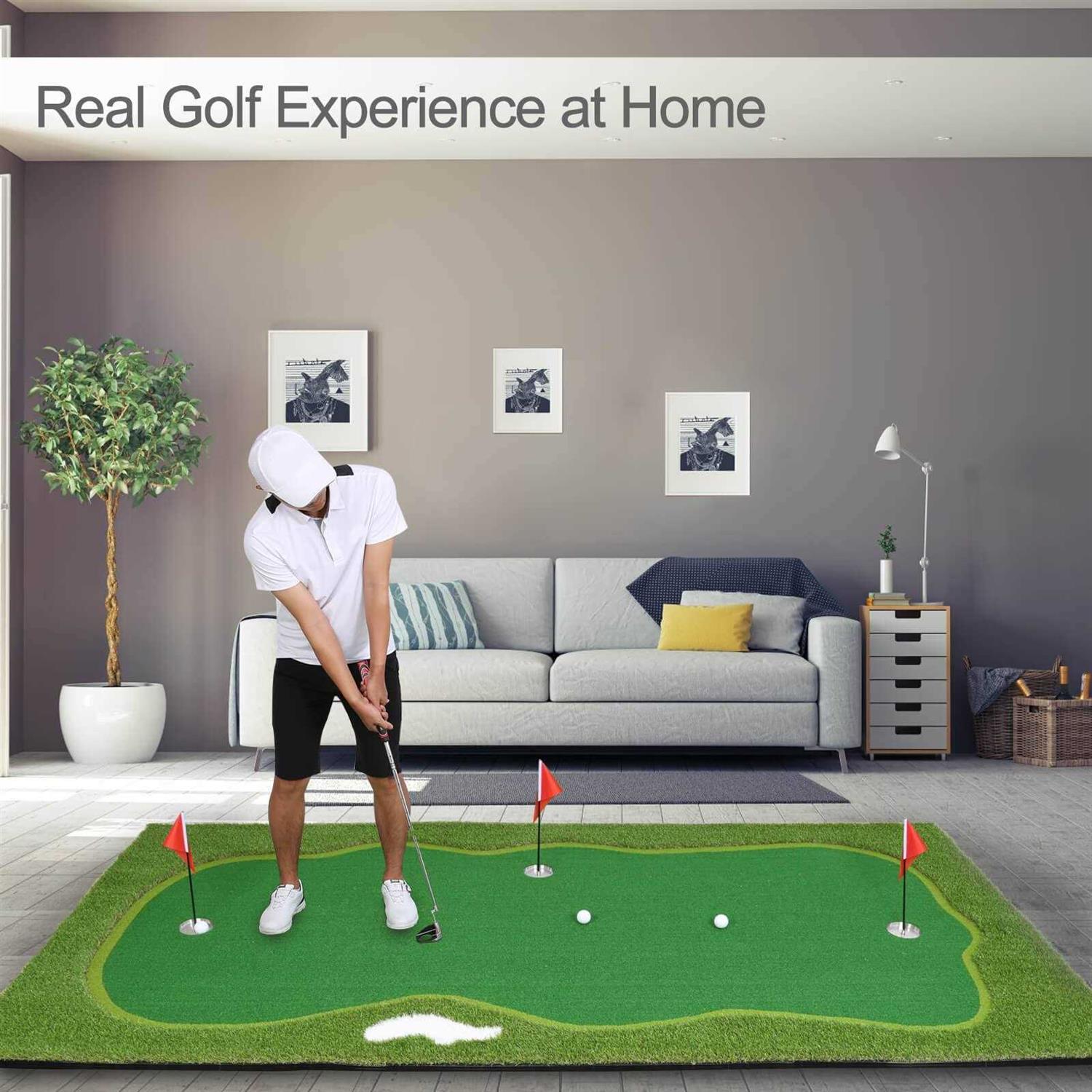 Chriiena Golf Putting Green Practice Putting Green Mat - Image 4