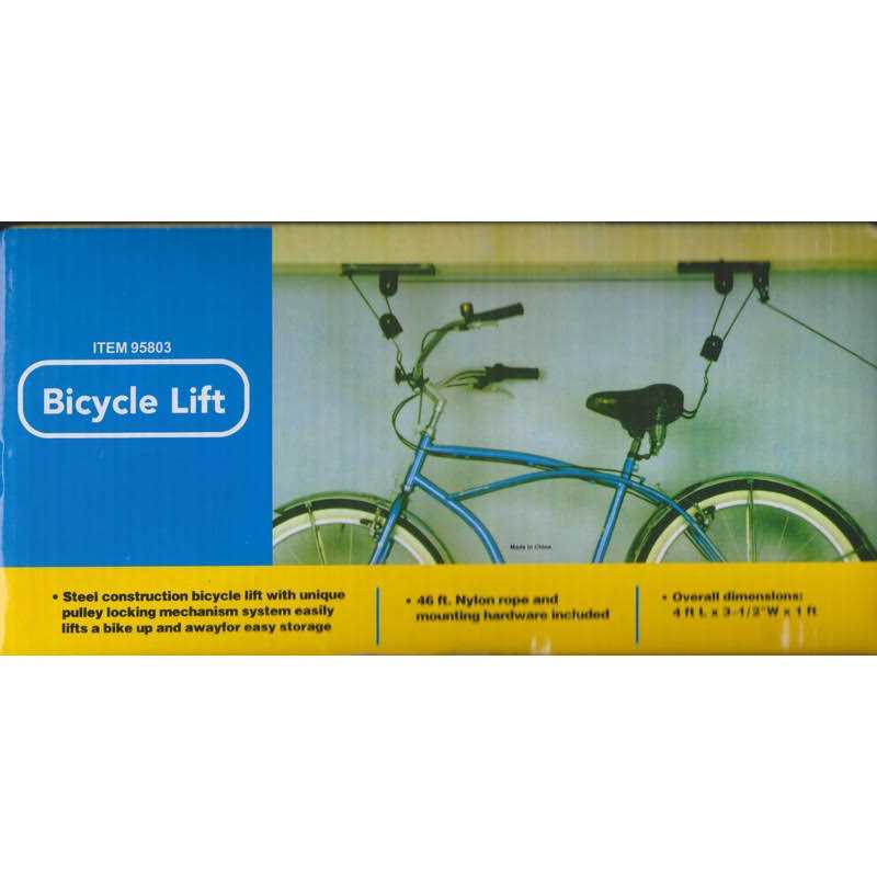 Harbor Freight Tools Garage Ceiling Lift Hoist Storage System for Bicycle - Image 3