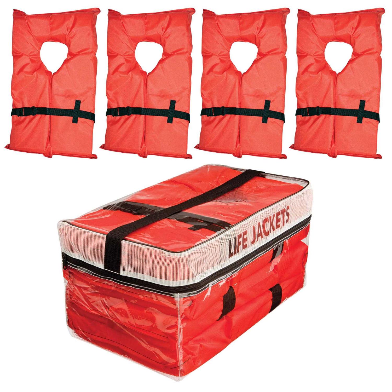 Kent 4-Pack of Adult Type II Vests in Stowage Bag - Image 5