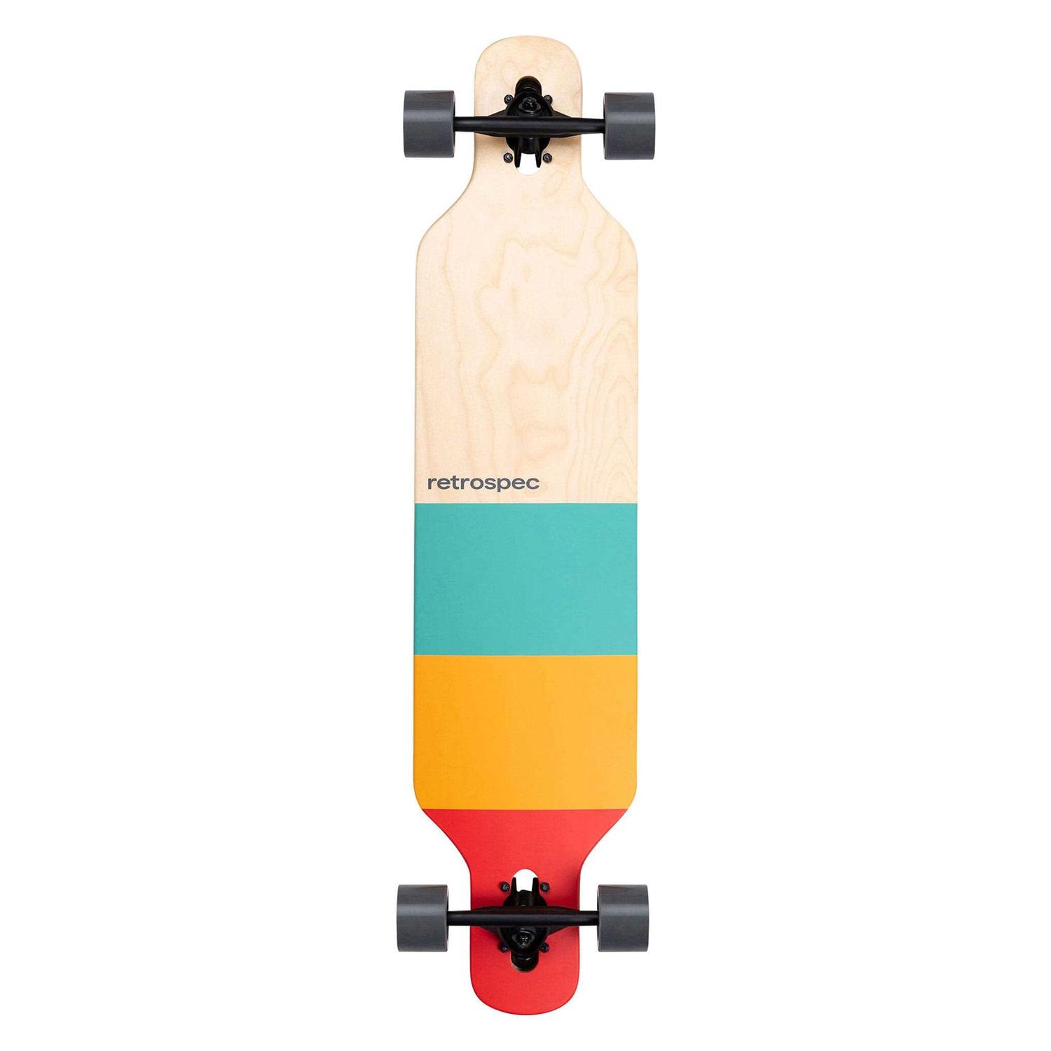 Retrospec Rift Drop-Through Longboard Skateboard Complete