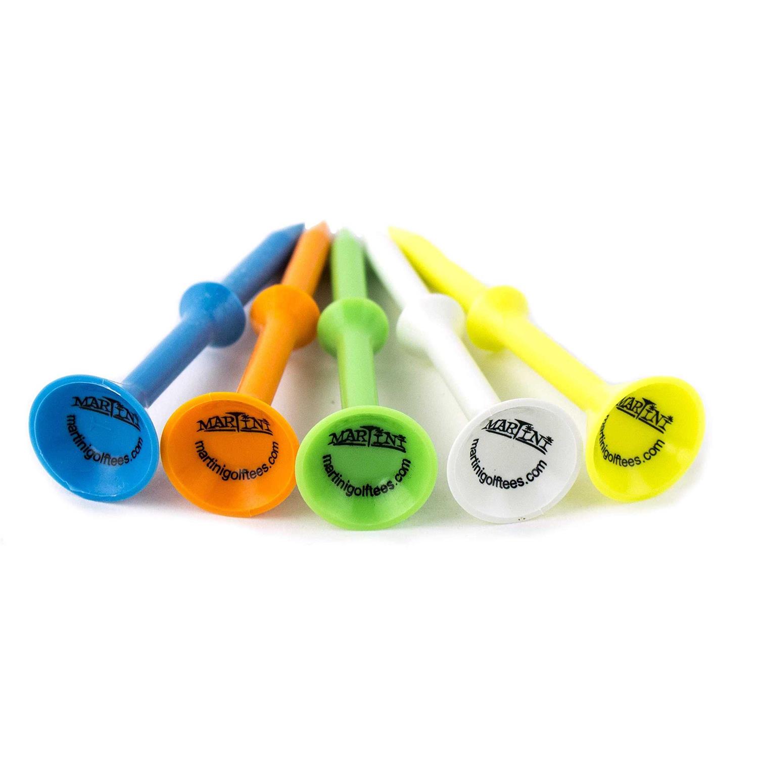 Martini Golf Tees DMT007 Durable Plastic Step-Up Tees 5 Pack, Assorted Colors - Image 3