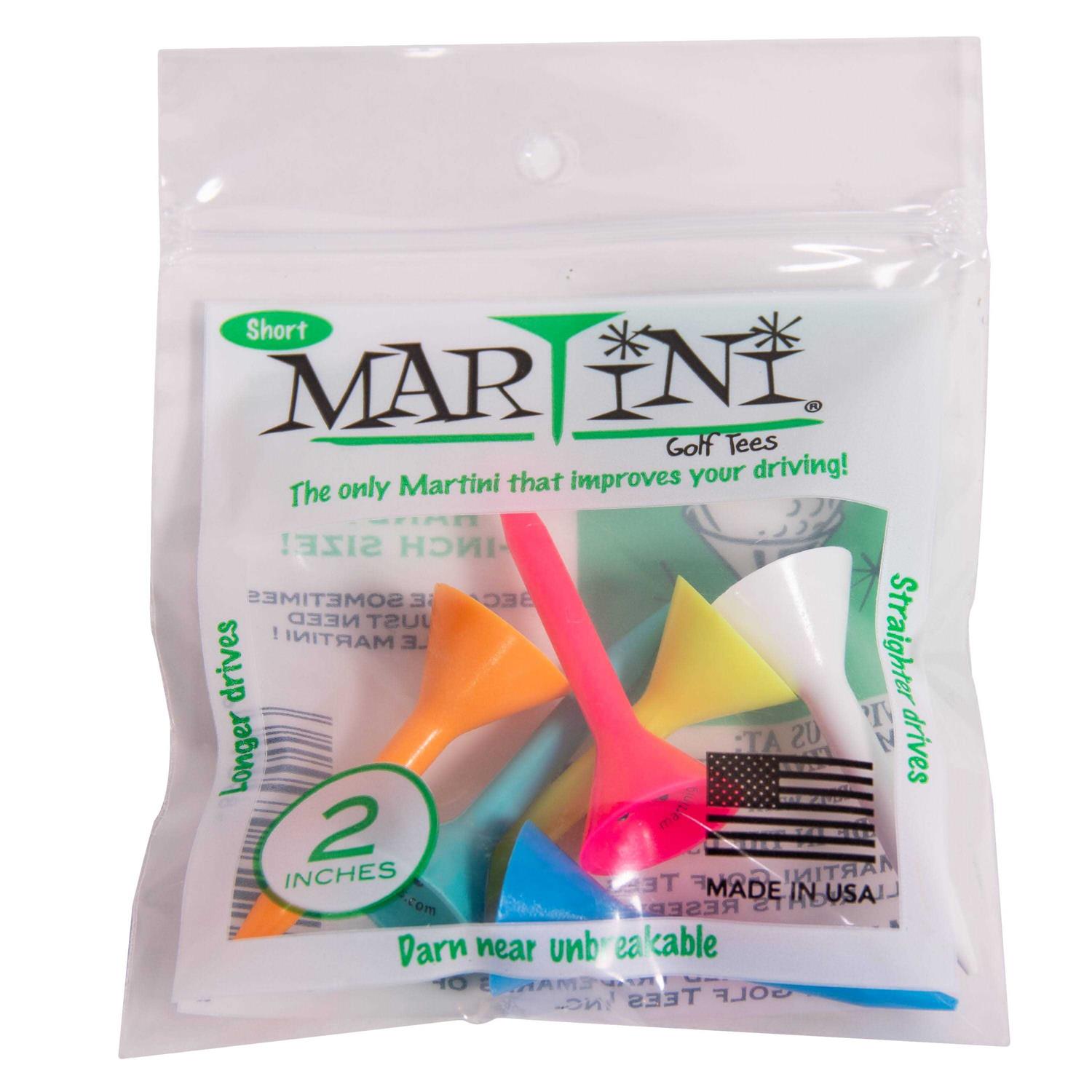 Martini Golf Tees DMT007 Durable Plastic Step-Up Tees 5 Pack, Assorted Colors - Image 2