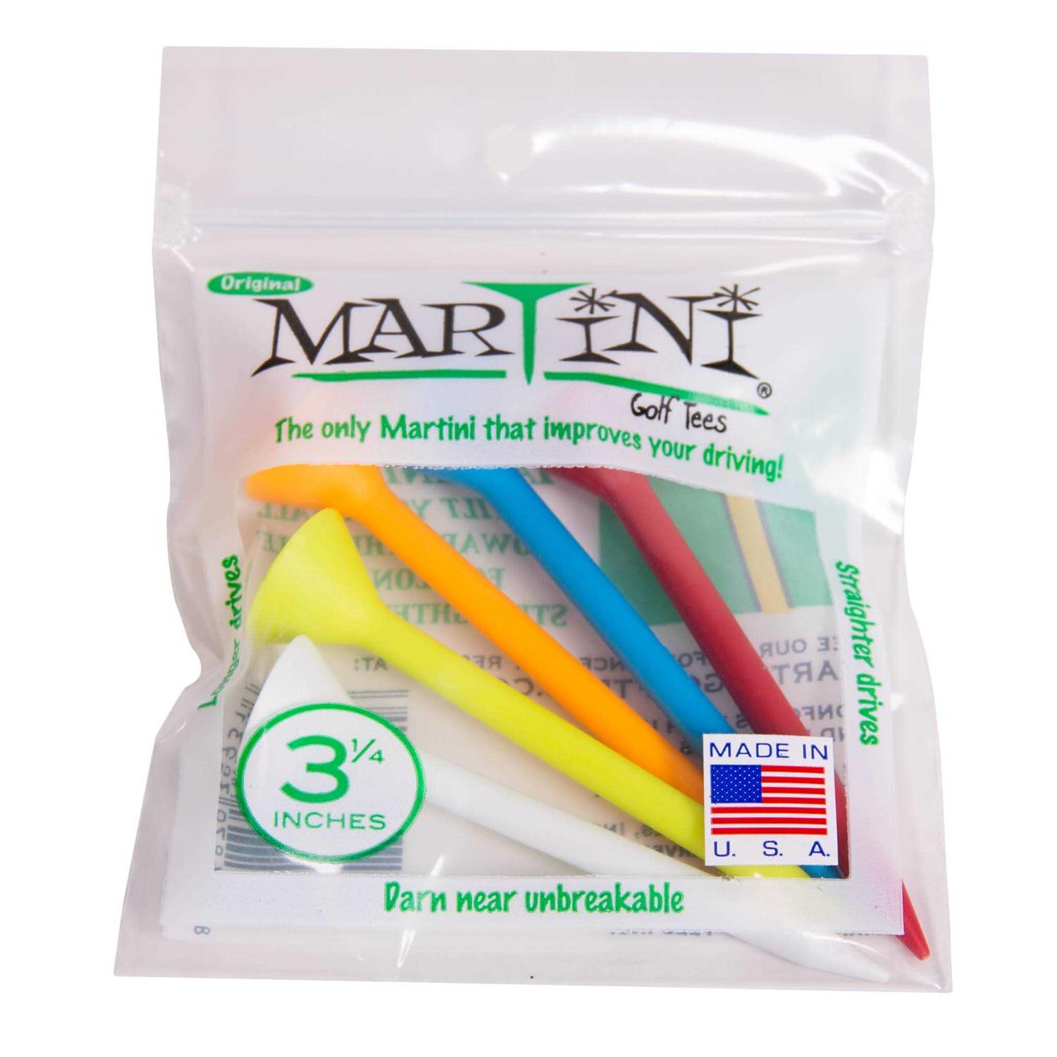 Martini Golf Tees DMT007 Durable Plastic Step-Up Tees 5 Pack, Assorted Colors - Image 4