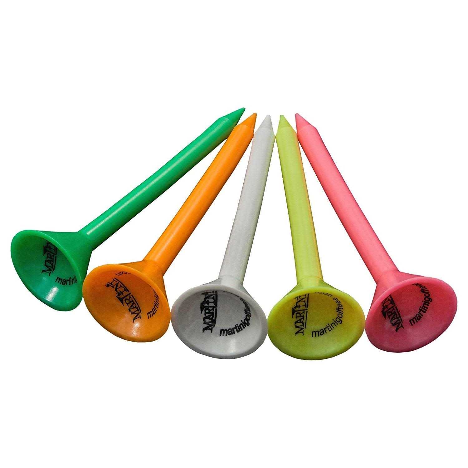 Martini Golf Tees DMT007 Durable Plastic Step-Up Tees 5 Pack, Assorted Colors - Image 3
