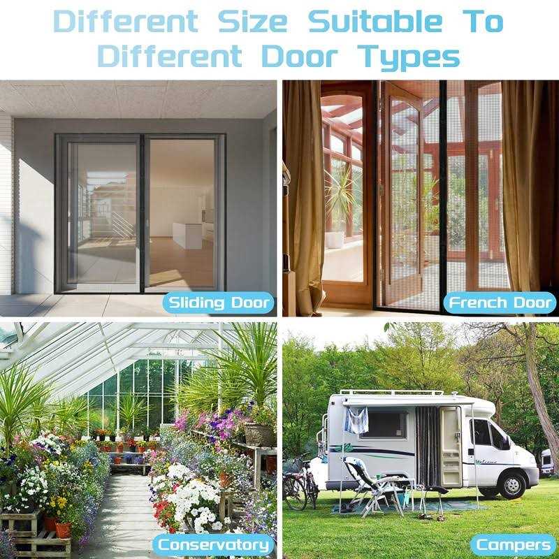 TheFitLife Magnetic Screen Door Heavy Duty Mesh Curtain with Full Frame Hook and Loop Powerful Magnets That Snap Shut Automatically - Image 2