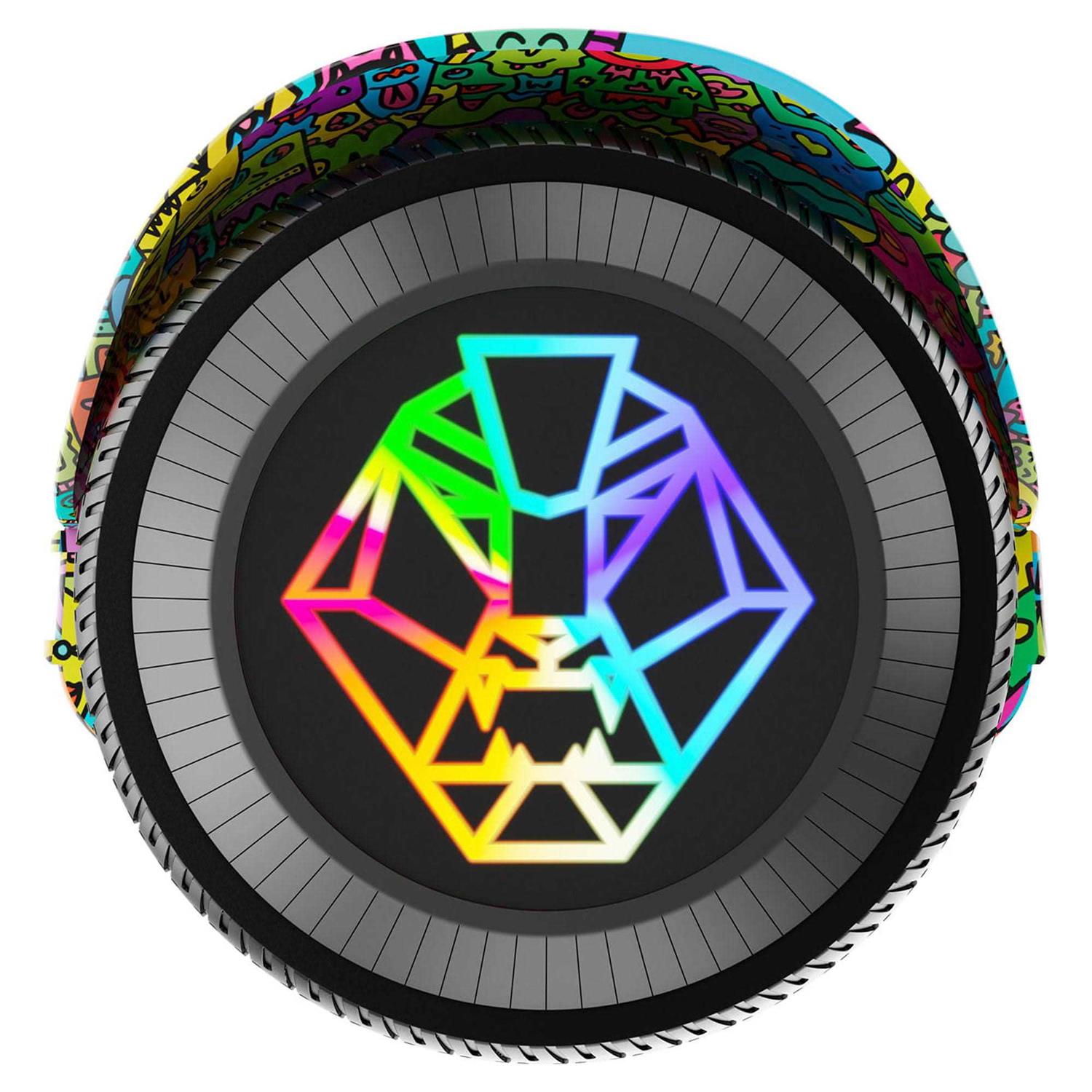 Swagtron Black SwagBOARD EVO Freestyle Hoverboard Bluetooth Speaker Light-Up Wheels - Image 4