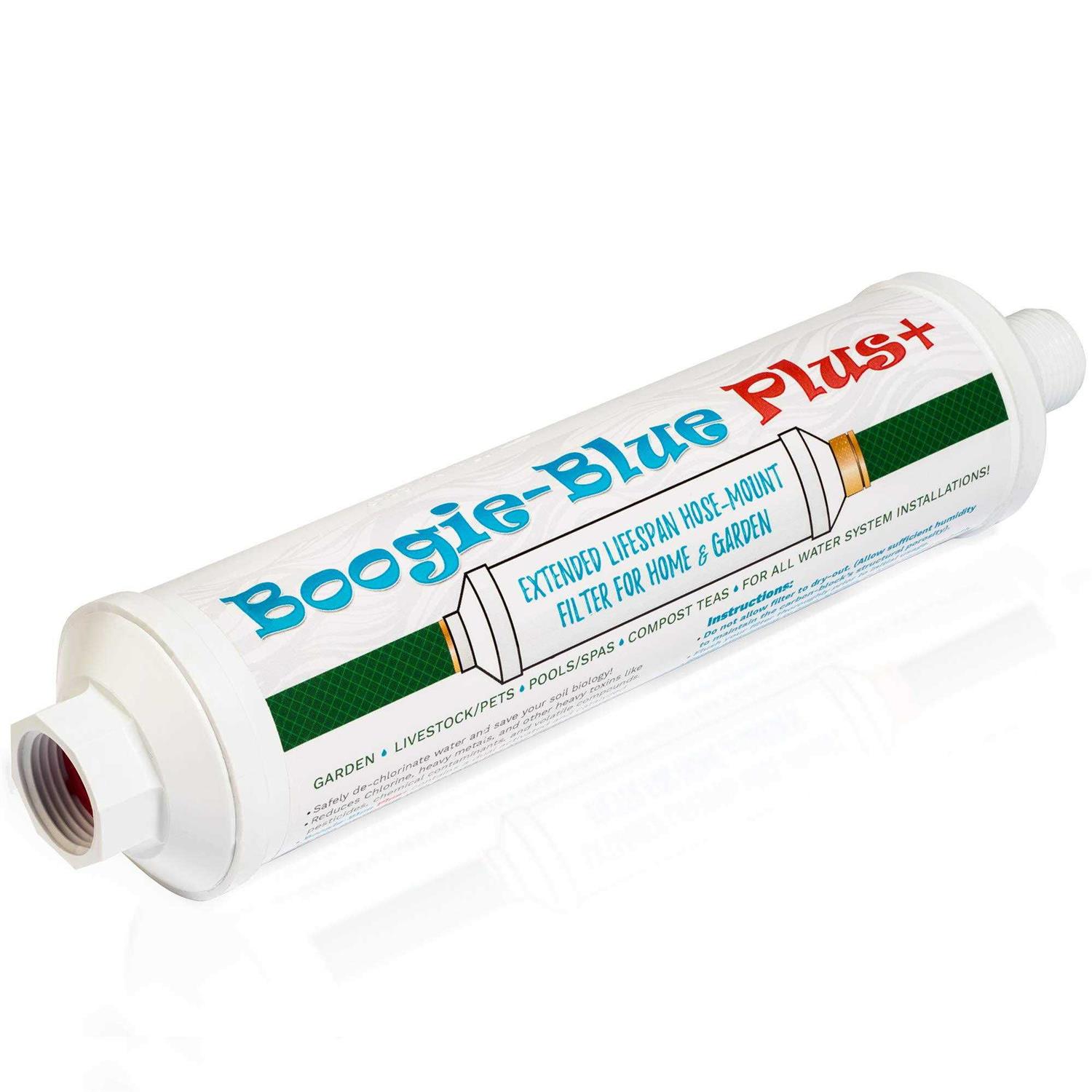 Boogie Blue Plus Garden Hose Water Filter for RV and Outdoor use